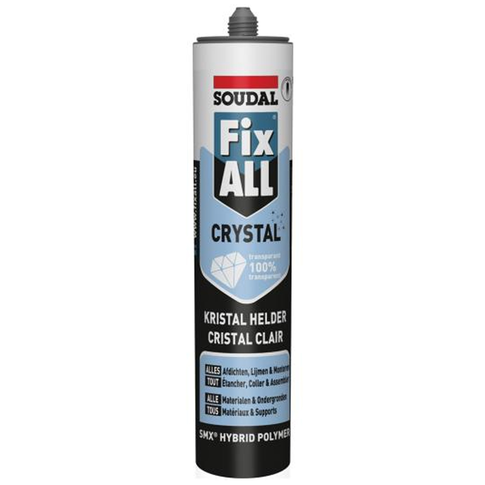 Carton de 12 cartouches 290 ml fix all crystal duo pack - SOUDAL - 173285