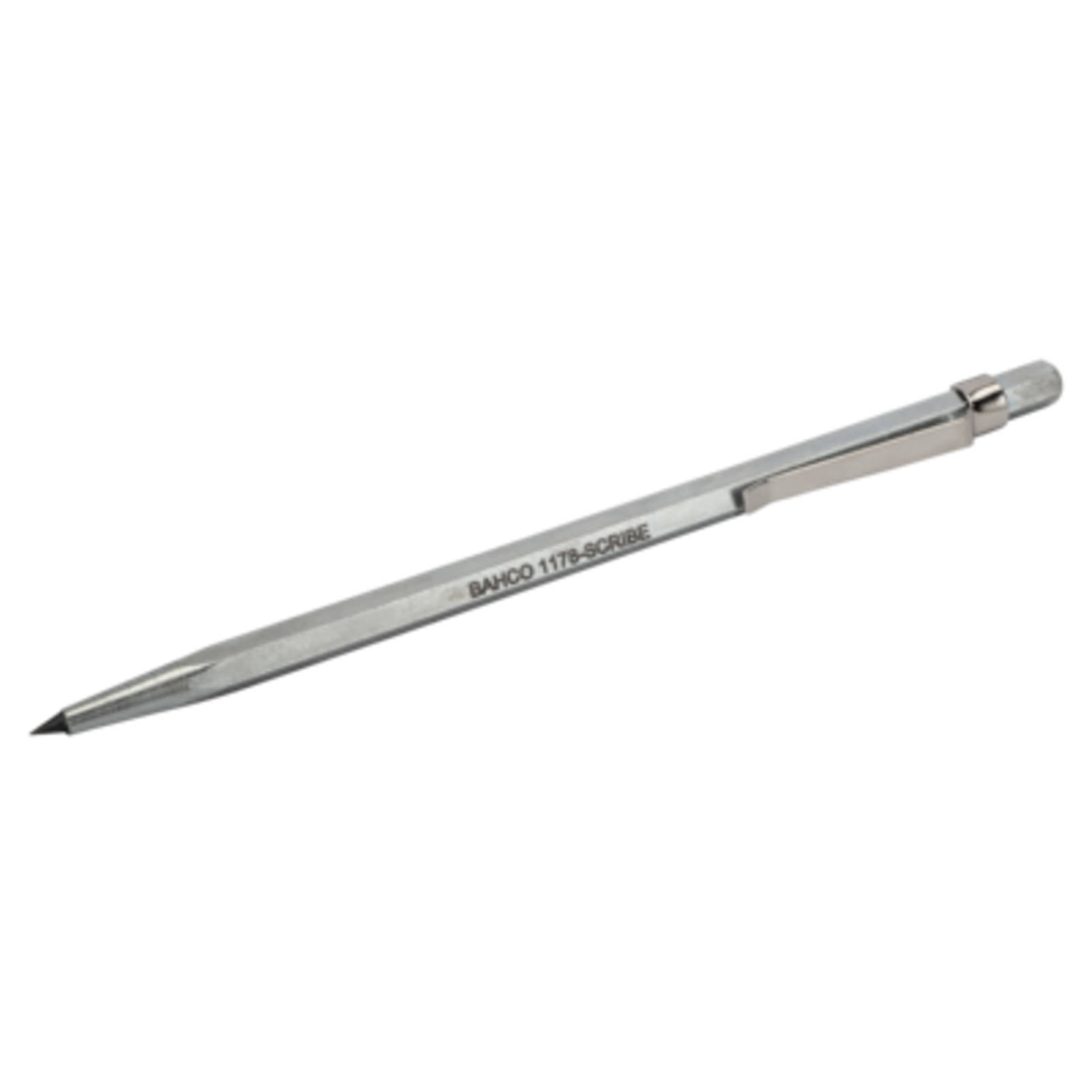 Tire-ligne carbure tungstène 150 mm avec clip poche pointe fixe BAHCO - 1178-SCRIBE