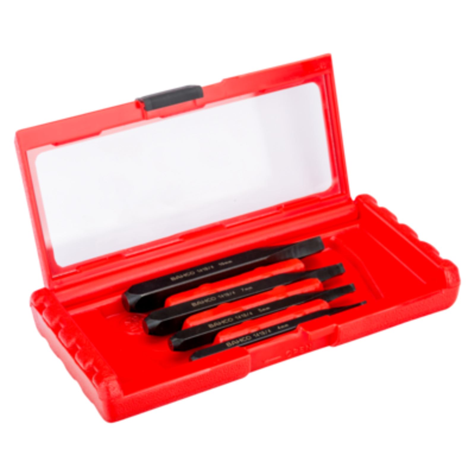 Jeu extracteurs goujons vis boulons cassés 4 pcs M5-M24 avec boîte plastique BAHCO - 1419/4