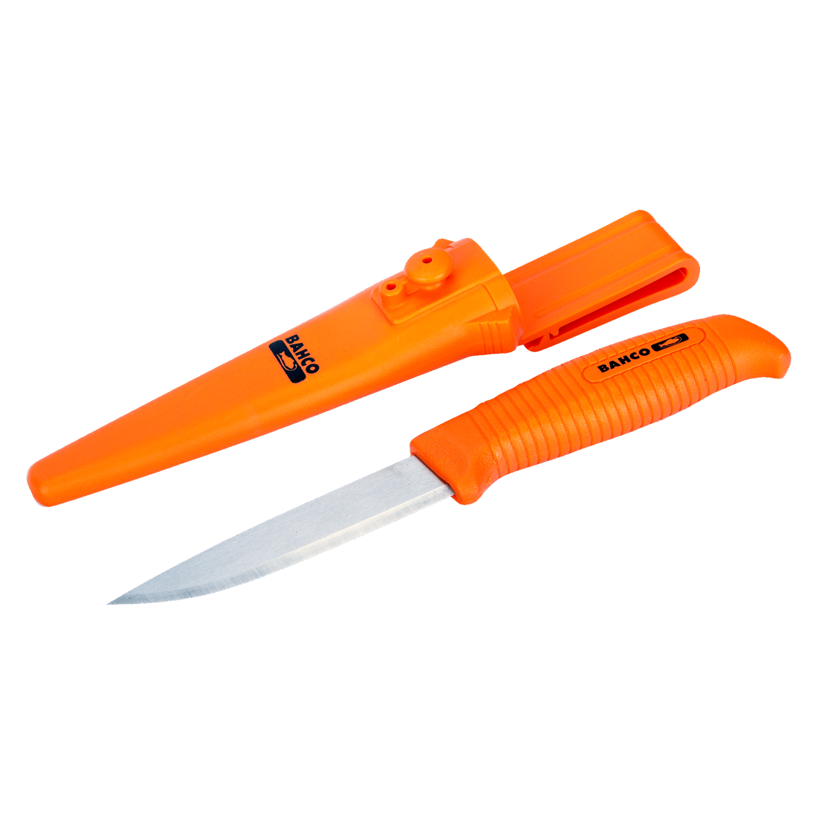 Couteau multi-usages lame inox 100 mm avec étui bouton double BAHCO - 1446