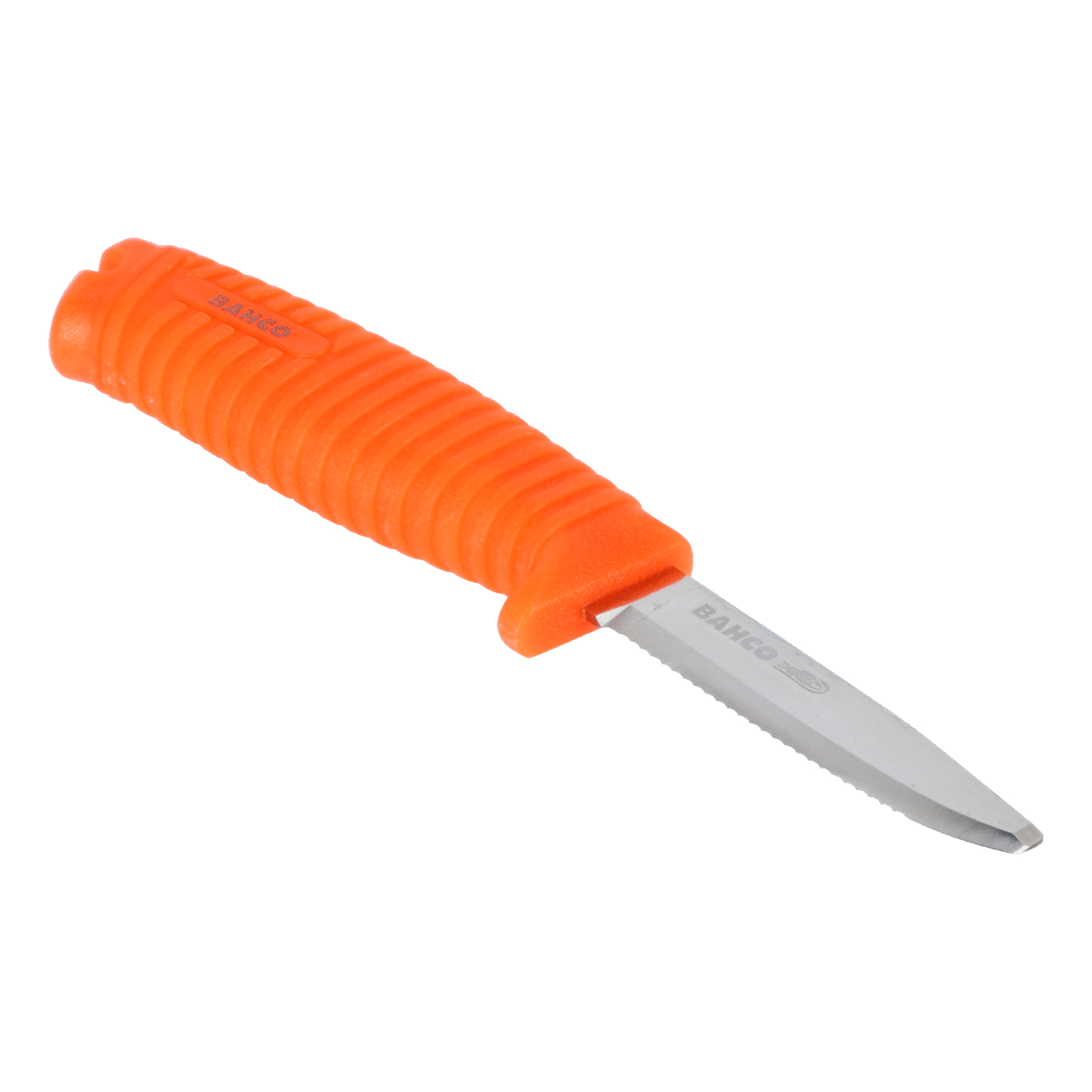 Couteau flottant de sauvetage lame 102 mm manche fluorescent avec étui BAHCO - 1446-FLOAT
