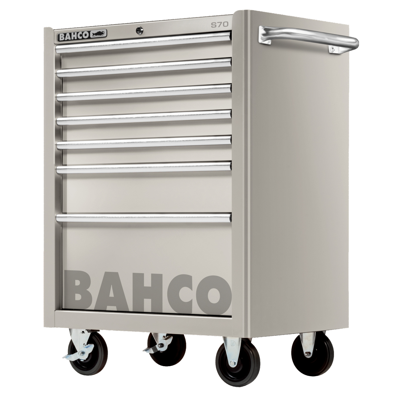 Servante 7 tiroirs acier inox 958 x 501 x 677 mm Lock&Go BAHCO - 1470K7SS
