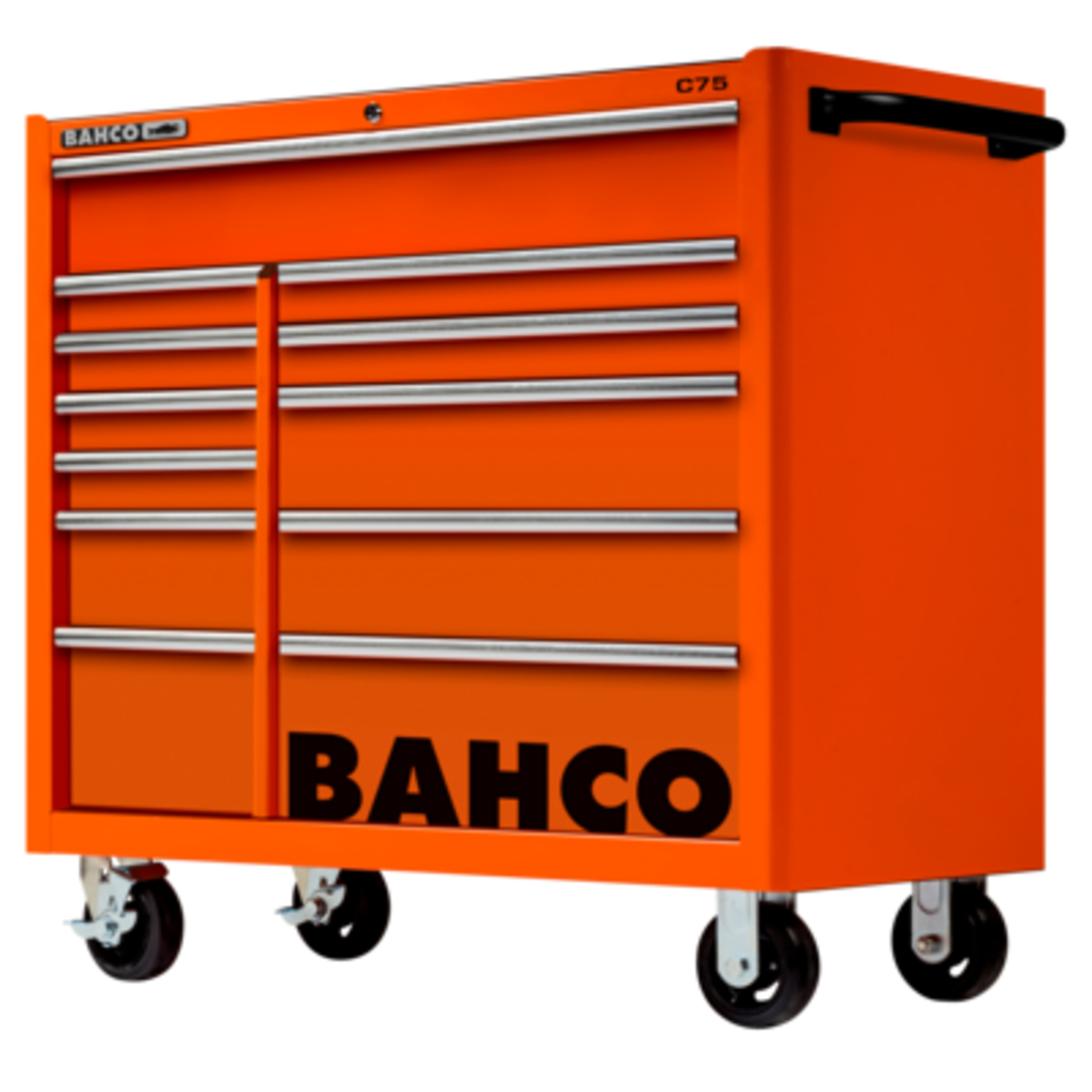 Servante 12 tiroirs capacité extra large orange 986 x 501 x 1100 mm BAHCO - 1475KXL12