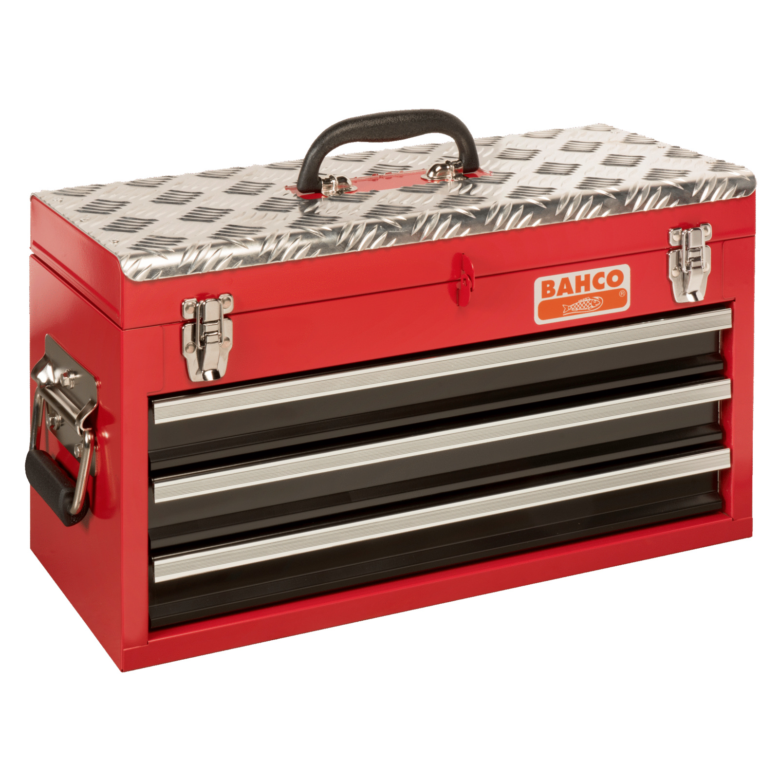Caisse à outils métallique 3 tiroirs avec plateau supérieur 520 x 220 x 300 mm BAHCO - 1484THD3RB