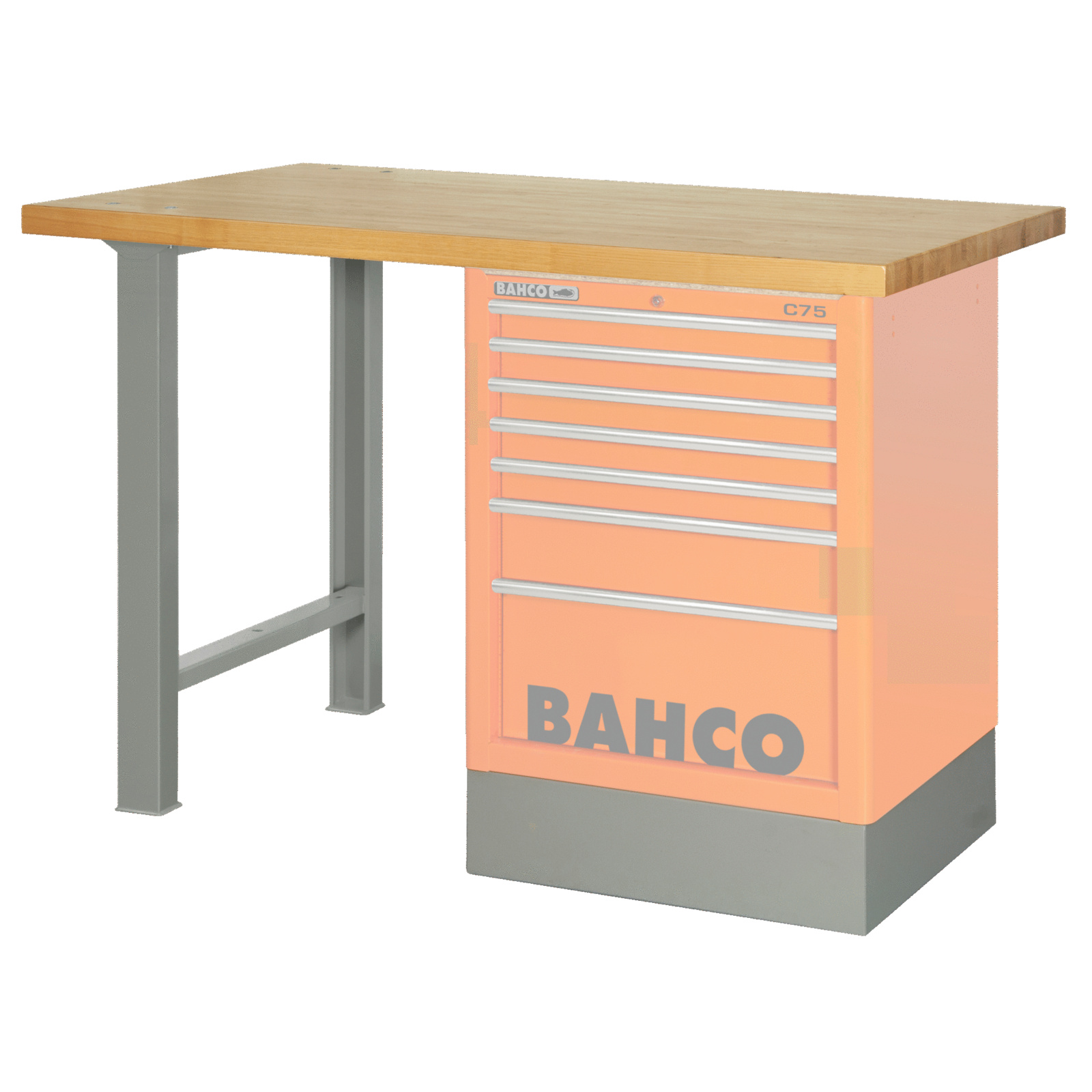Kit plateau bois marronnier 1800 x 750 mm pour servante 1475K usage intensif BAHCO - 1495KWB18TW