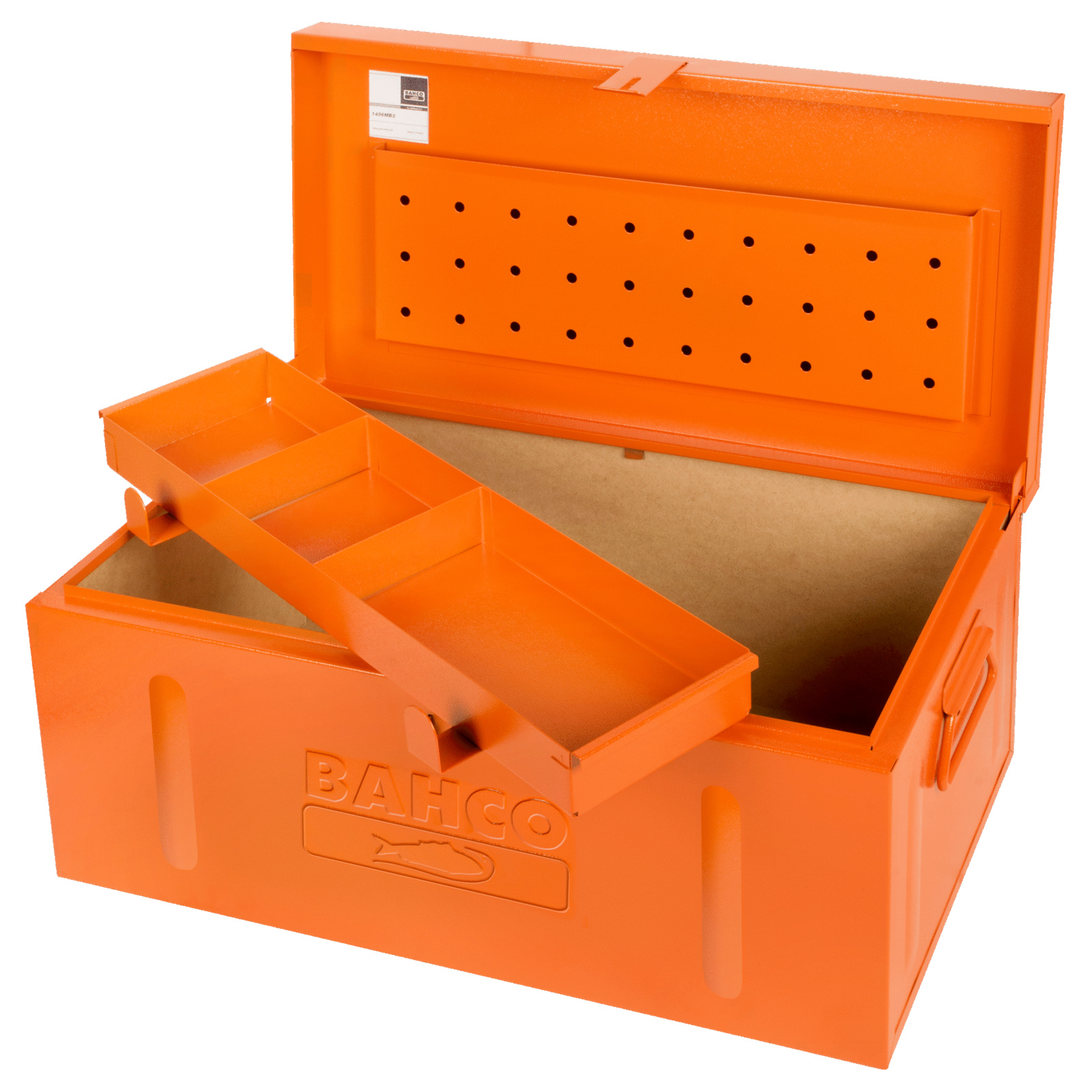 Coffre de maçon 690 x 360 x 310 mm avec plateau amovible et porte-documents BAHCO - 1496MB3