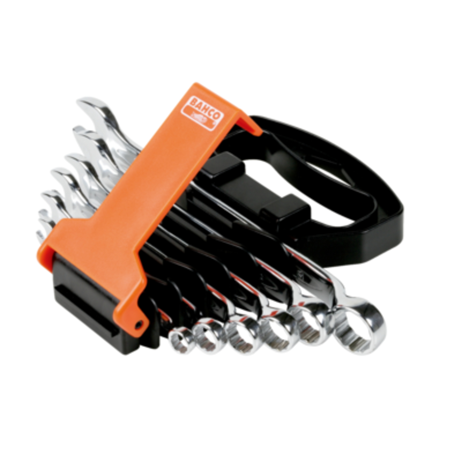 Jeu de clés mixtes contre-coudées à cliquet métriques 6 pcs avec support plastique BAHCO - 1952M/SH6