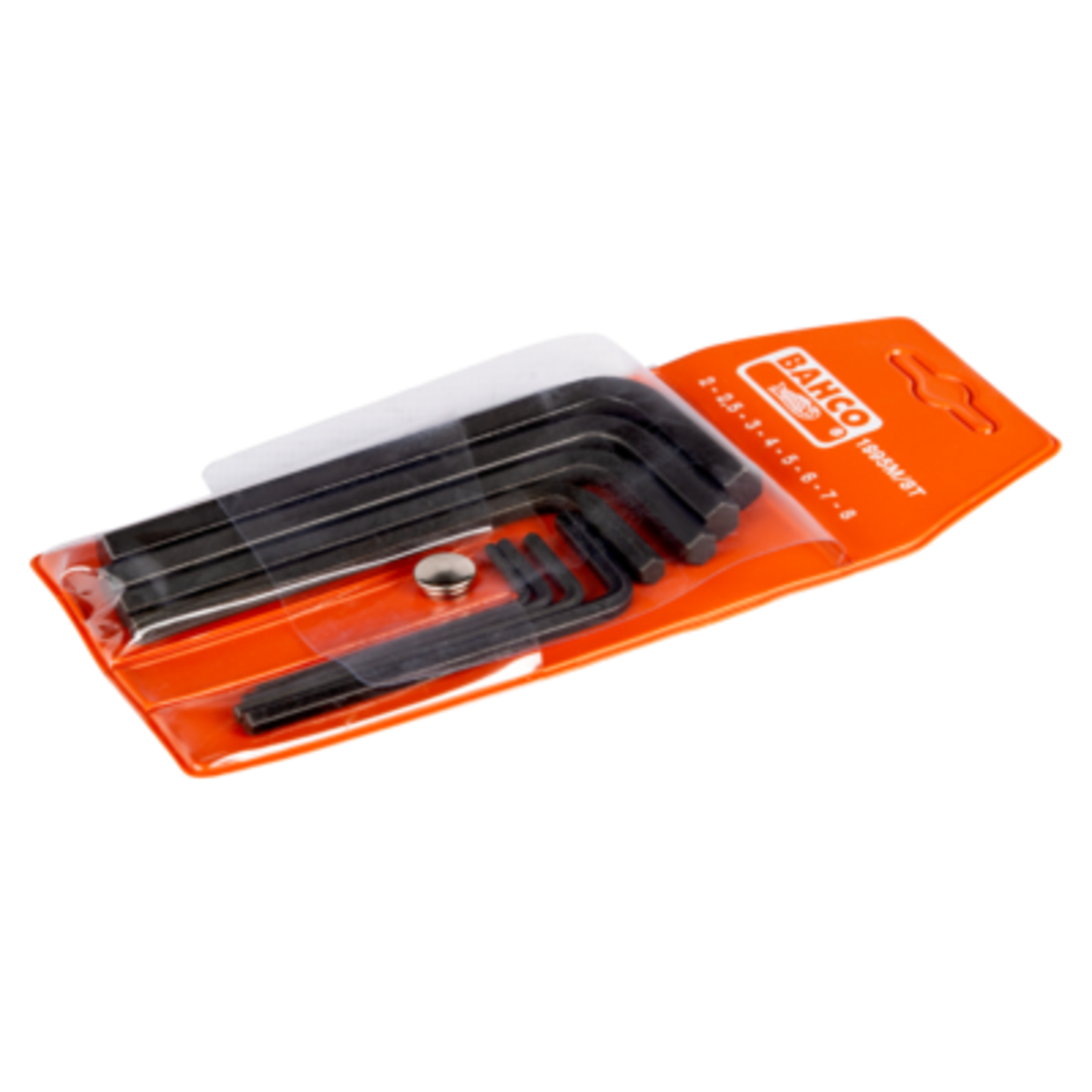Jeu de clés mâles 6 pans métriques 2-8 mm finition phosphatée 8 pcs BAHCO - 1995M/8T