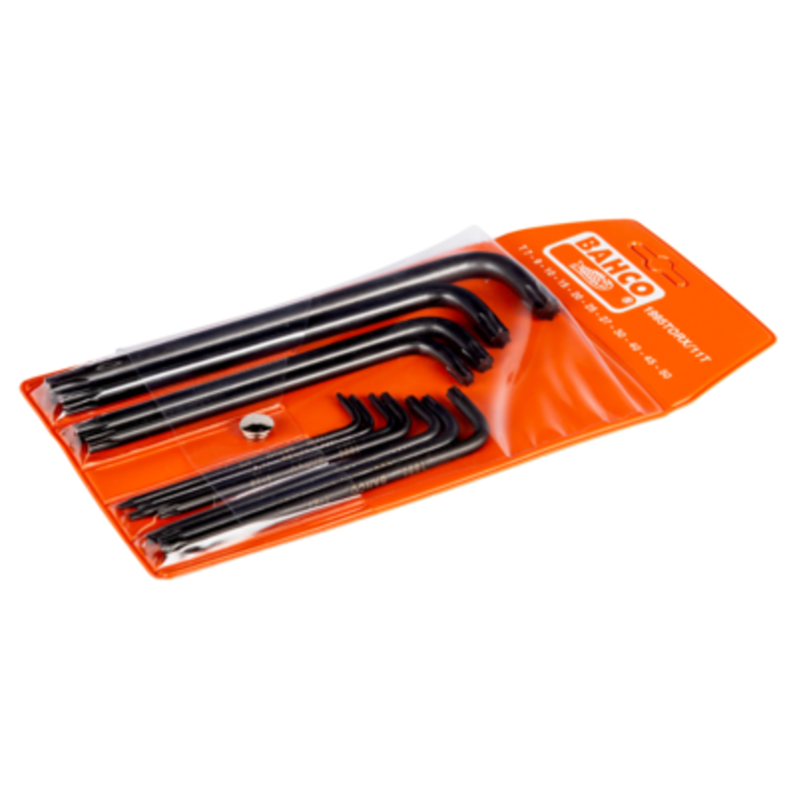 Jeu de clés mâles longues TORX T7-T50 11 pcs finition phosphatée sous étui BAHCO - 1995TORX/11T