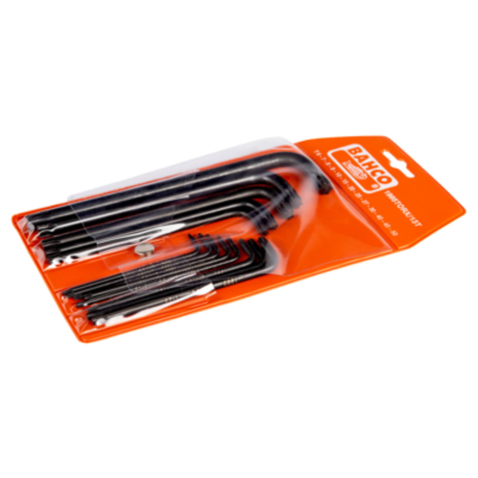 Jeu de clés mâles longues TORX T6-T50 13 pcs finition phosphatée avec étui BAHCO - 1995TORX/13T