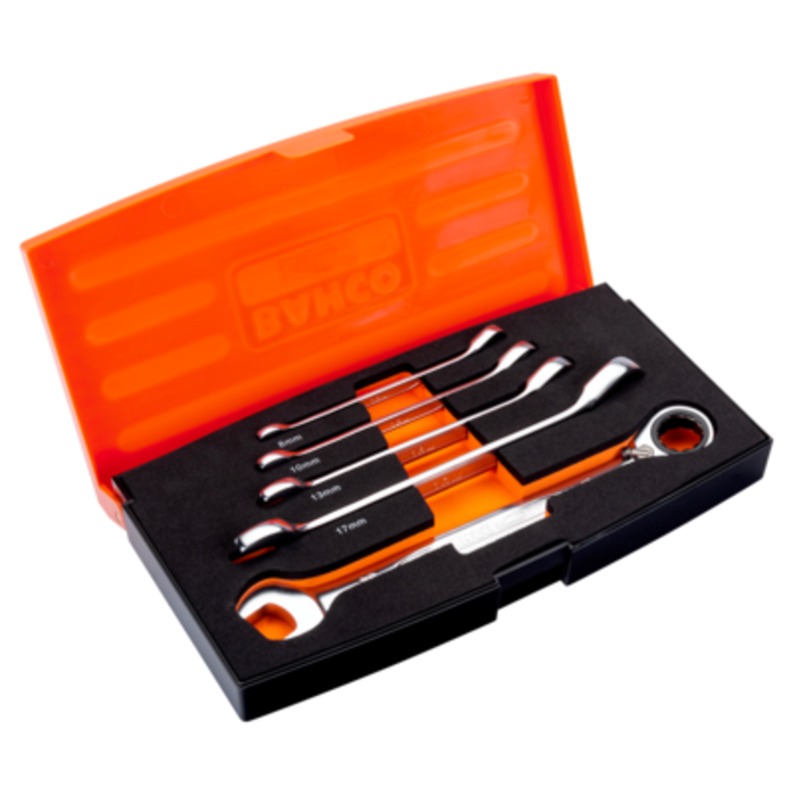 Jeu de clés mixtes à cliquet 8-19 mm 5 pcs boîte plastique BAHCO - 1RM/S5