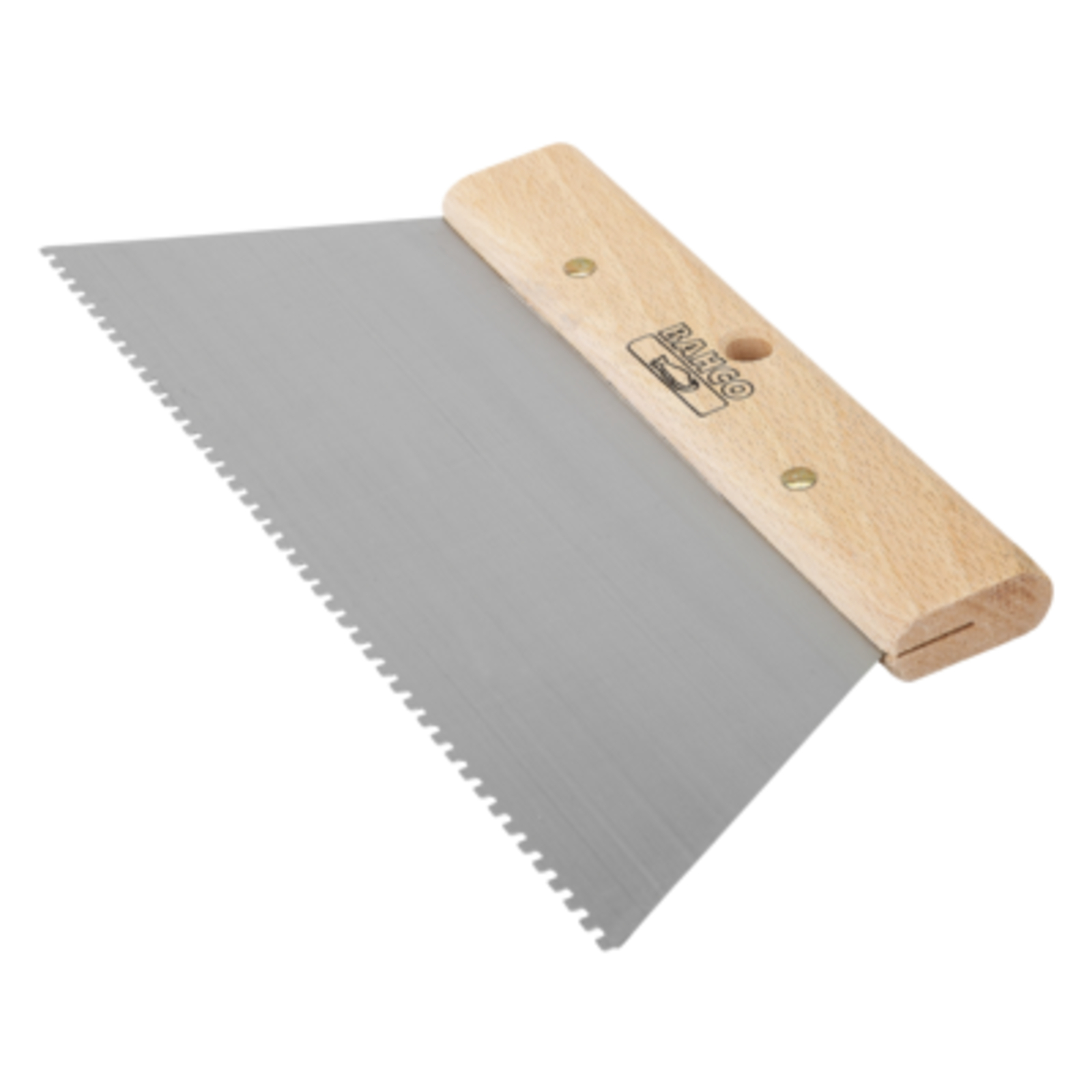Spatule à encoller denture carrée 130 x 120 mm manche bois avec trou suspension BAHCO - 221301200