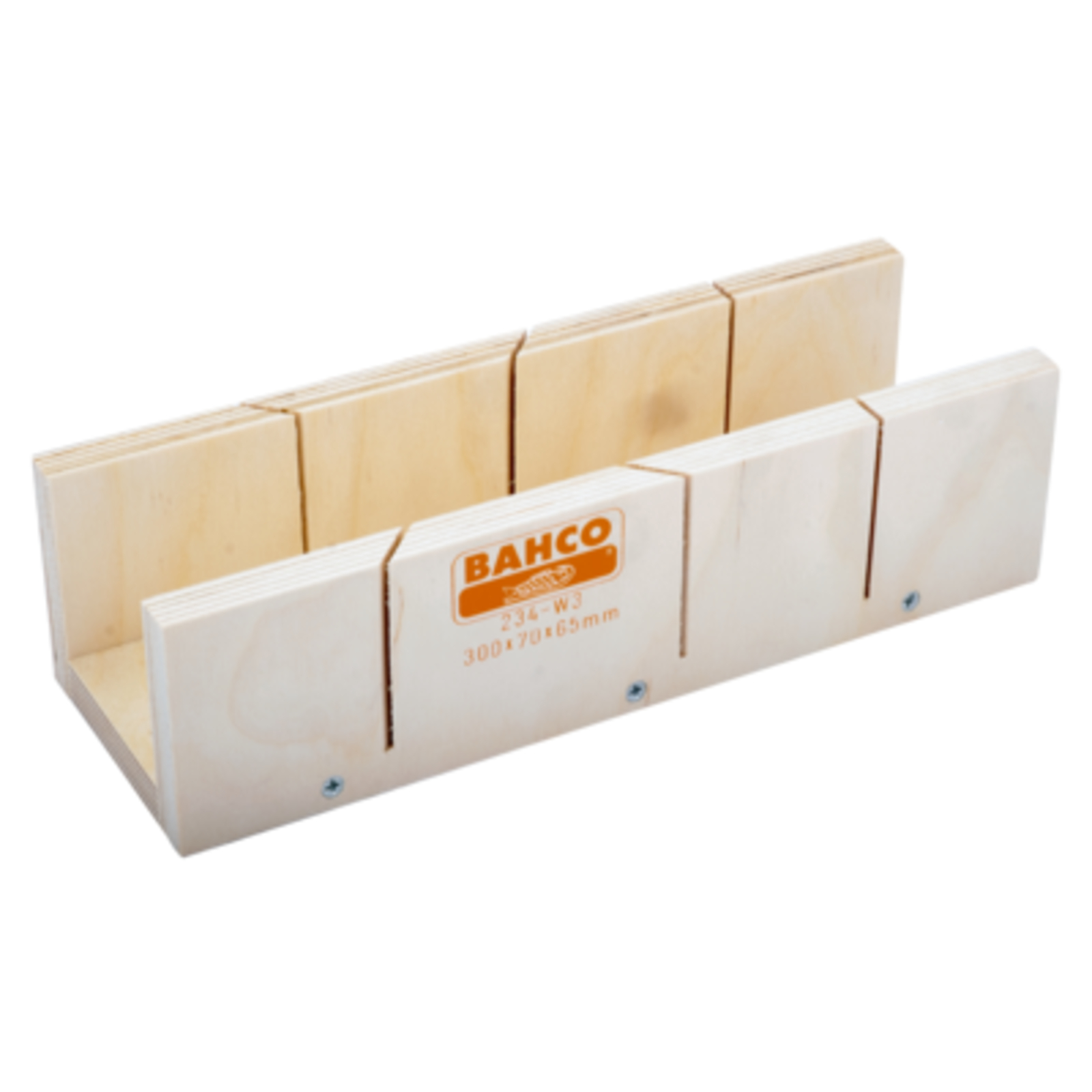 Boîte à onglets bois lamellé 300 x 95 x 63 mm pour sciage 45° 90° 135° droitier/gaucher BAHCO - 234-W2
