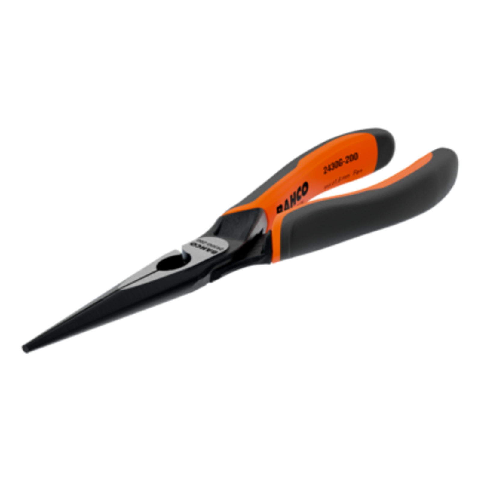 Pince à bec demi-rond long 160 mm avec poignées bimatière ERGO finition phosphatée BAHCO - 2430 G-160 IP