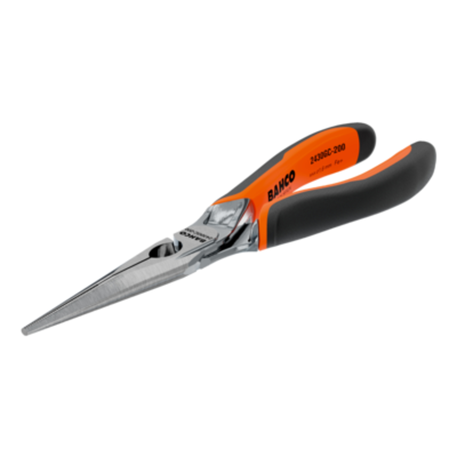 Pince à bec demi-rond long 160 mm ERGO bimatière chromée  BAHCO - 2430 GC-160 IP