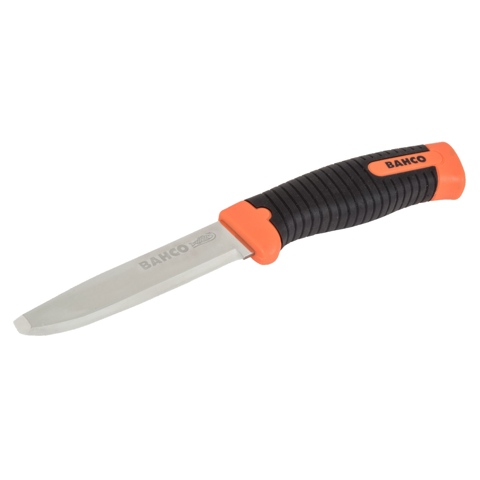 Couteau multi-usage lame 95 mm manche bi matière pointe arrondie sécurité avec étui BAHCO - 2446-SAFE