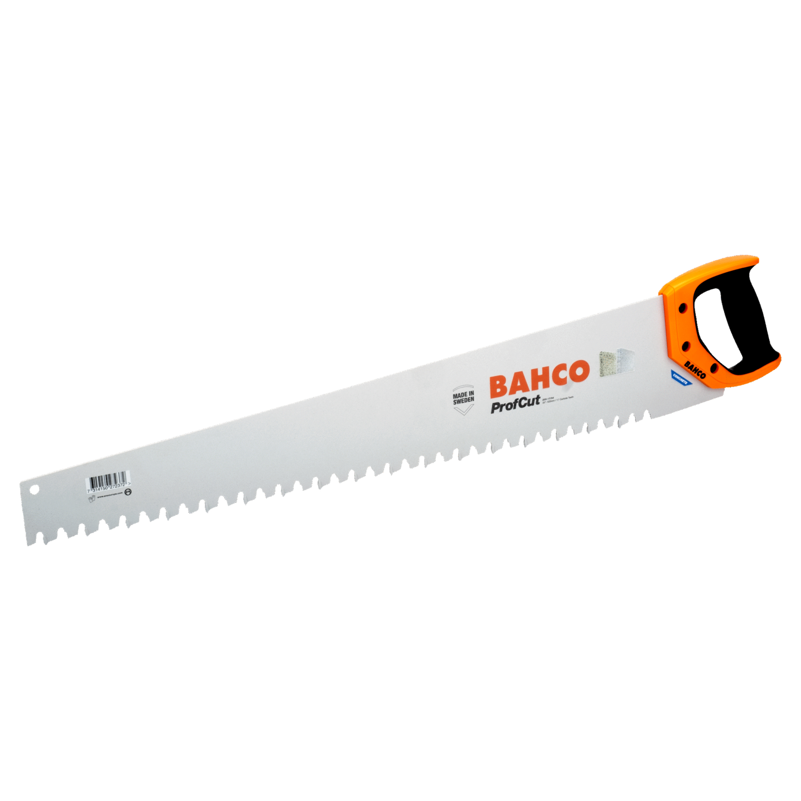 Scie égoïne 620 mm 0,6 dent/pouce béton léger Leca briques BAHCO - 255-17/34