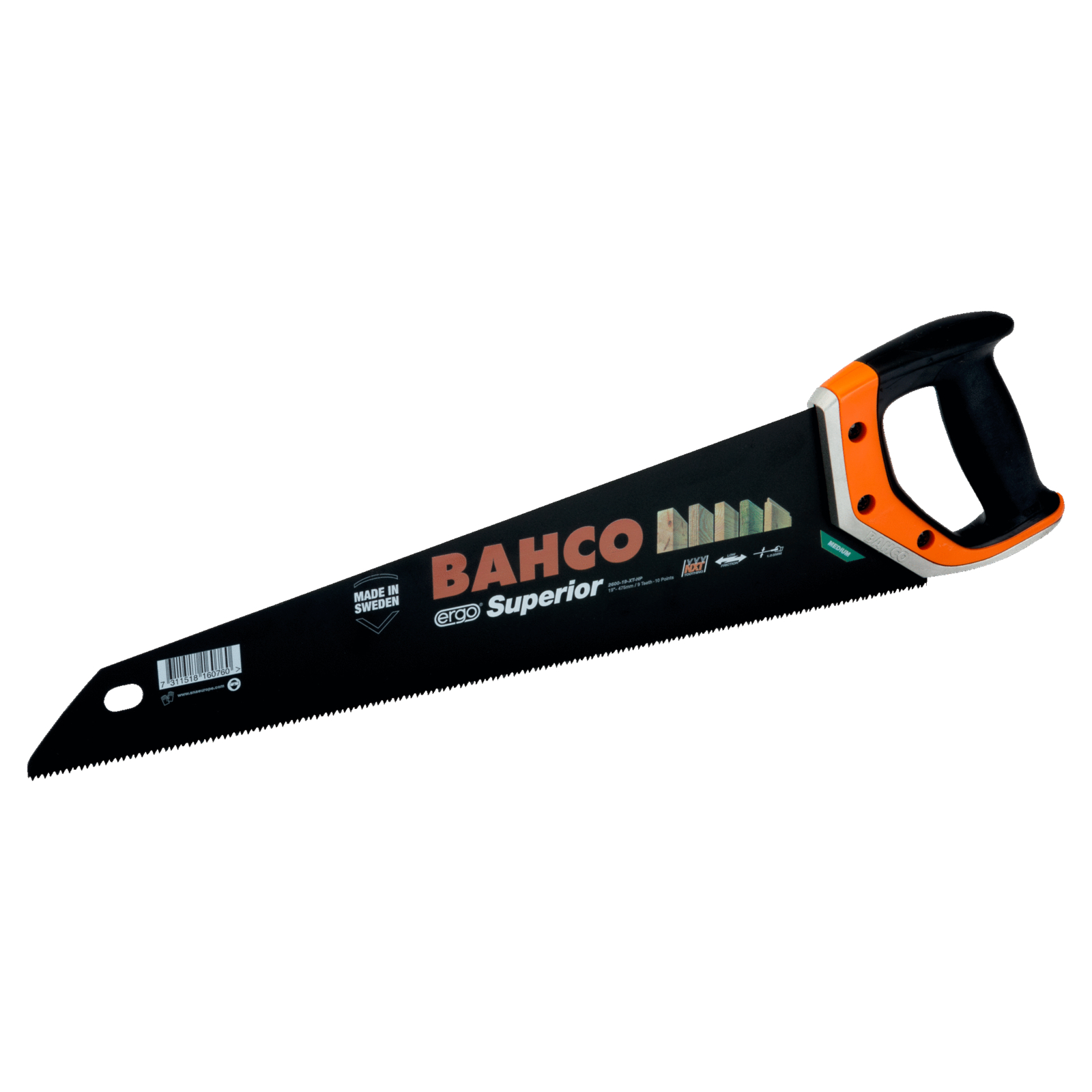 Scie égoïne ERGO 475 mm pour plâtre et matériaux bois BAHCO - 2600