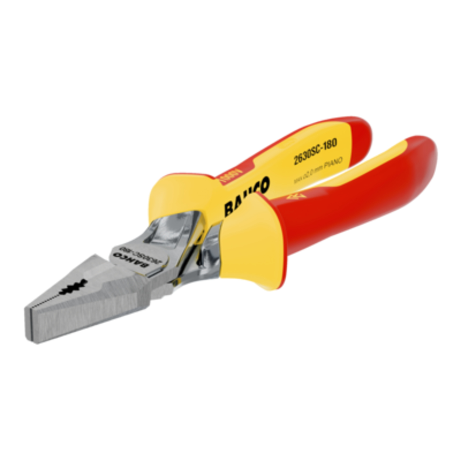 Pince mixte renforcée 180 mm poignées isolées 1000 V BAHCO - 2630SC-180