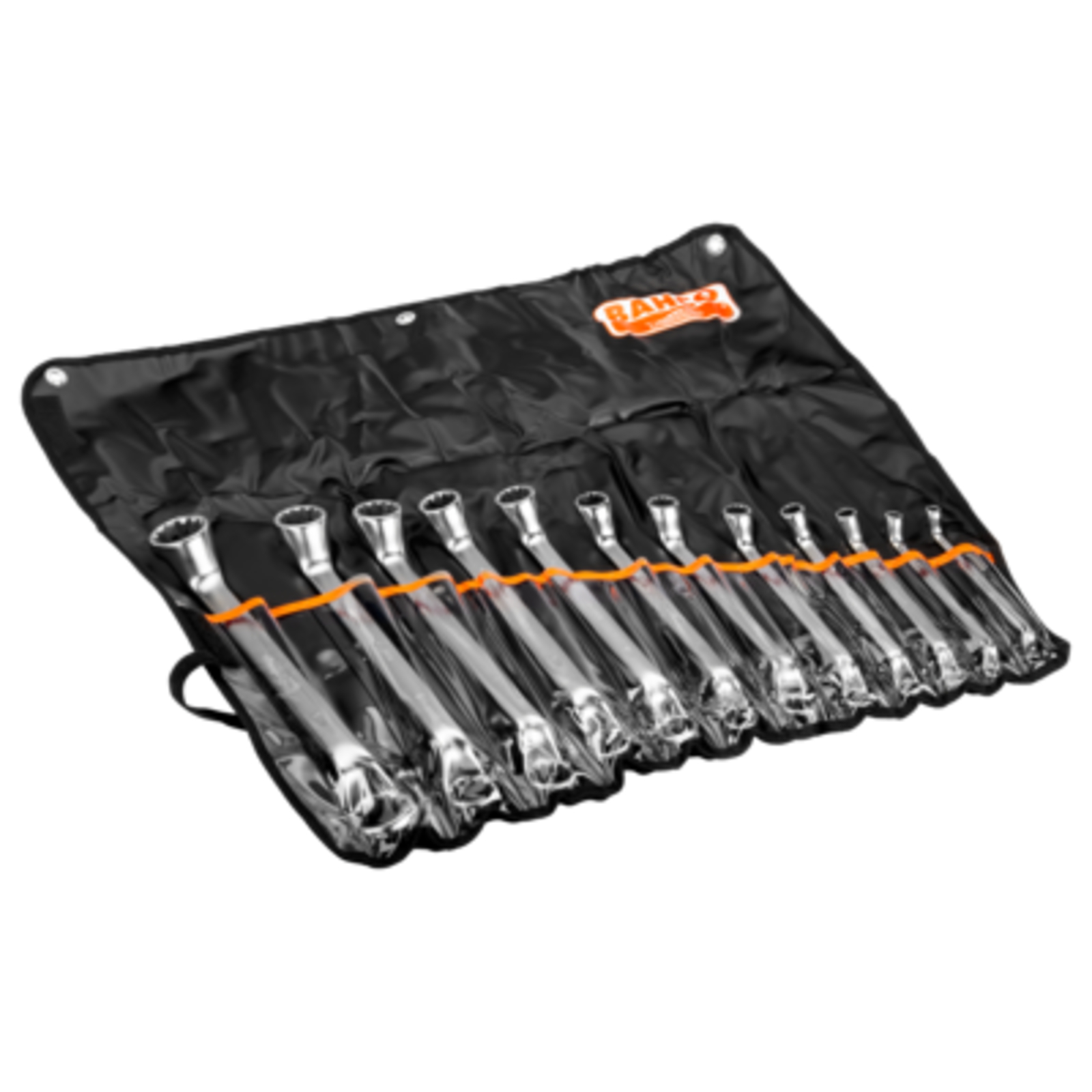 Jeu de clés polygonales doubles longues coudées 12 pcs métriques avec pochette BAHCO - 2M/12T
