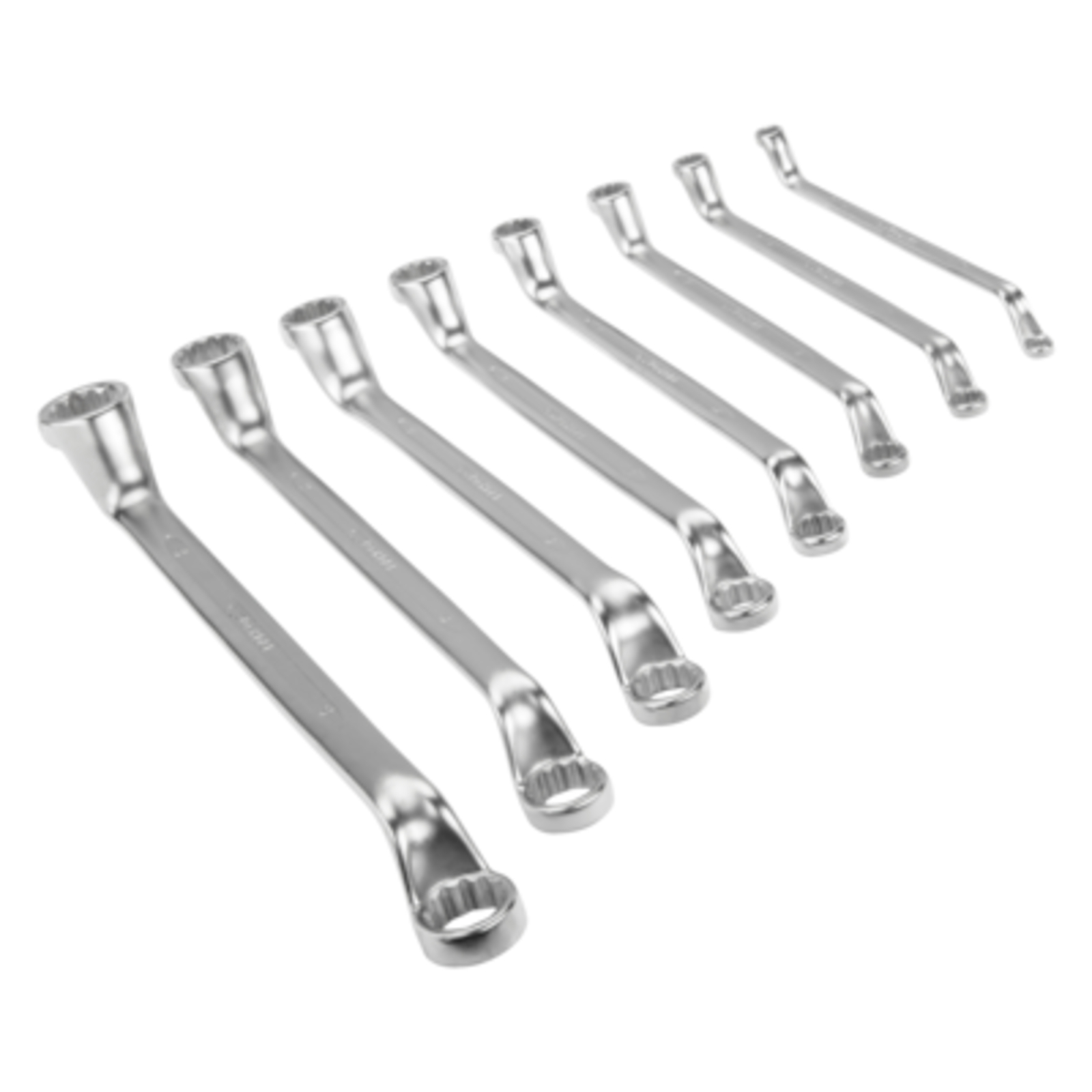 Jeu de clés polygonales doubles longues coudées 8 pcs boîte BAHCO - 2M/S8