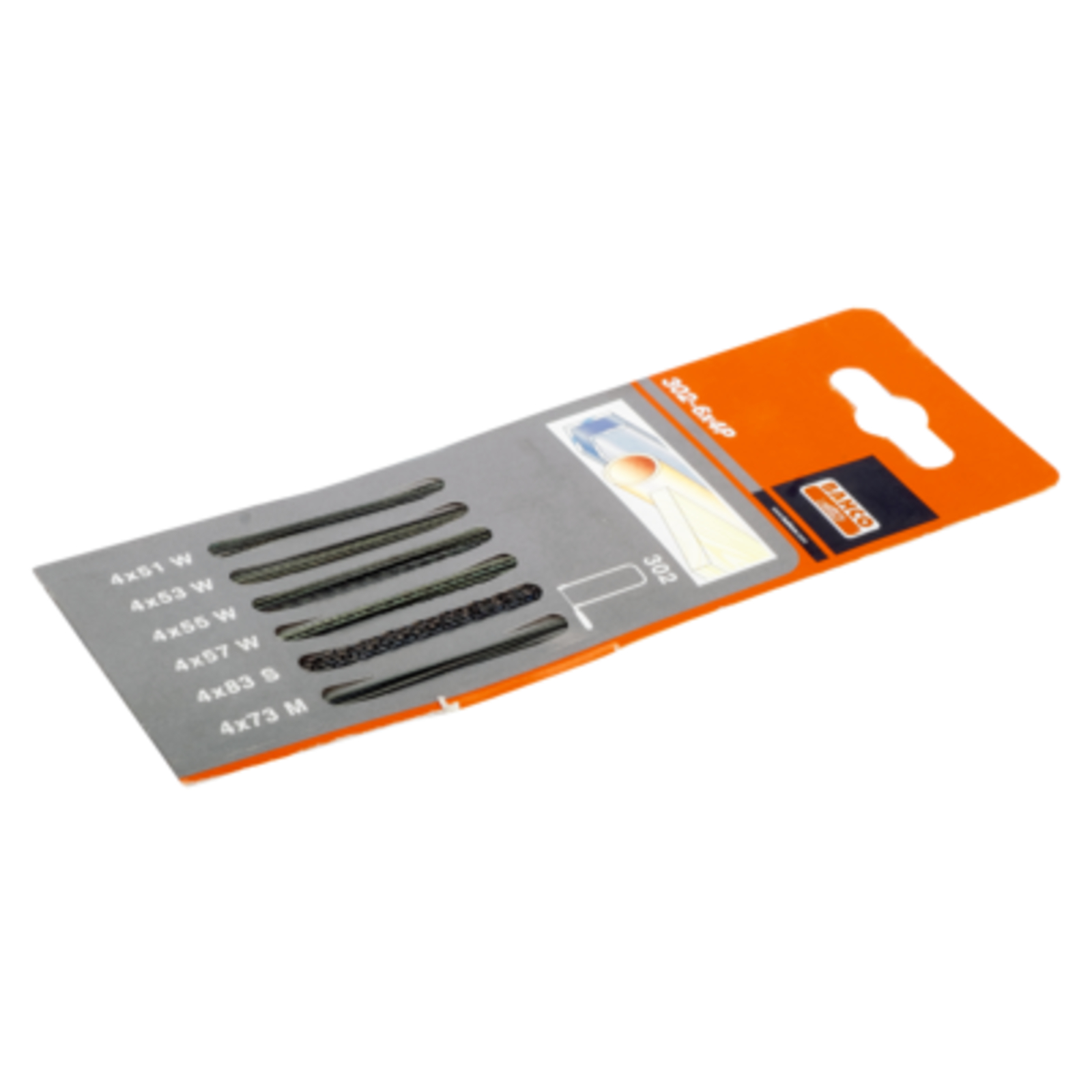 Lame de rechange 130 mm pour scies à chantourner 302 et 502 assortiment 24 pièces BAHCO - 302-6X4P