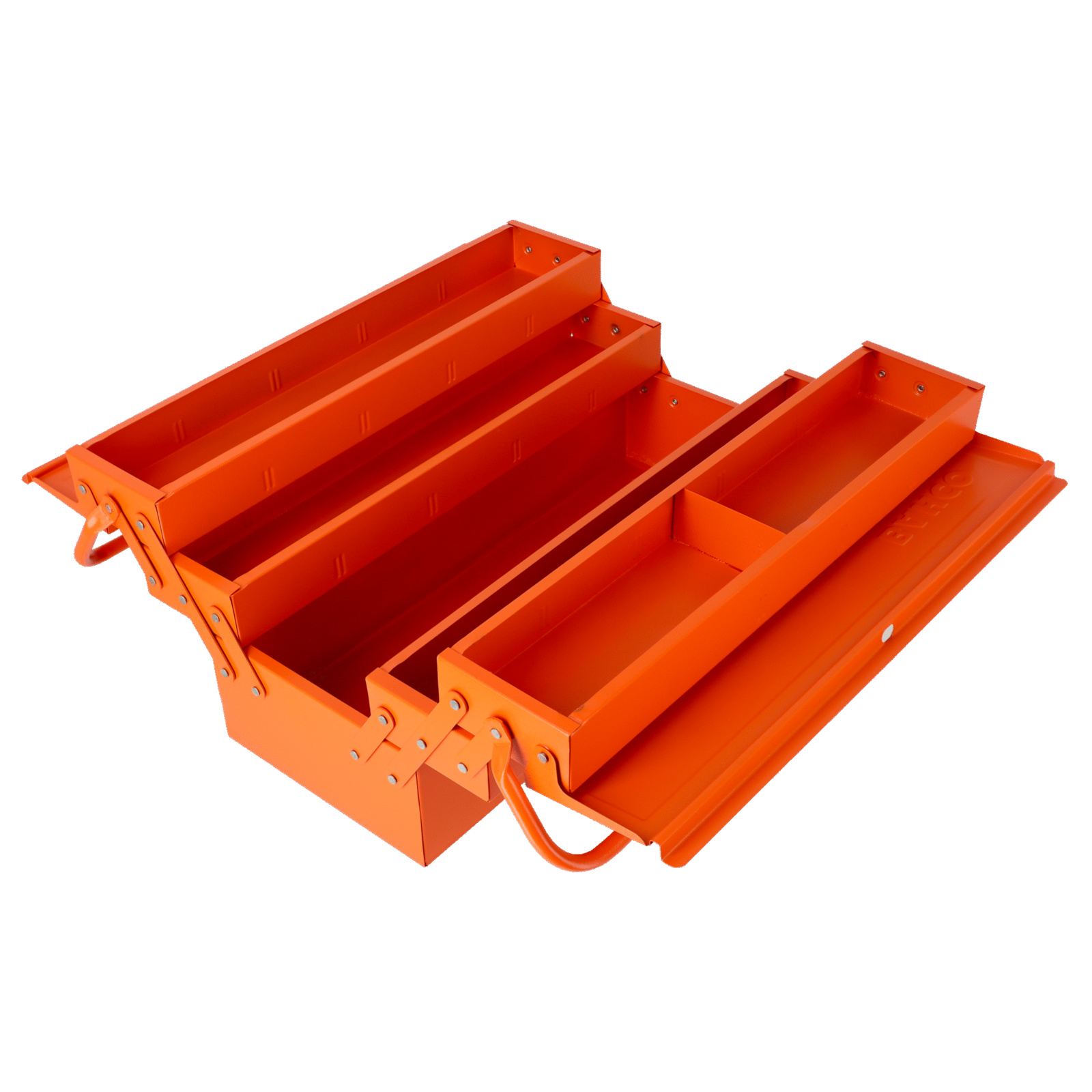 Caisse à outils métallique 5 compartiments verrouillable 530 x 200 x 200 mm BAHCO - 3149-OR