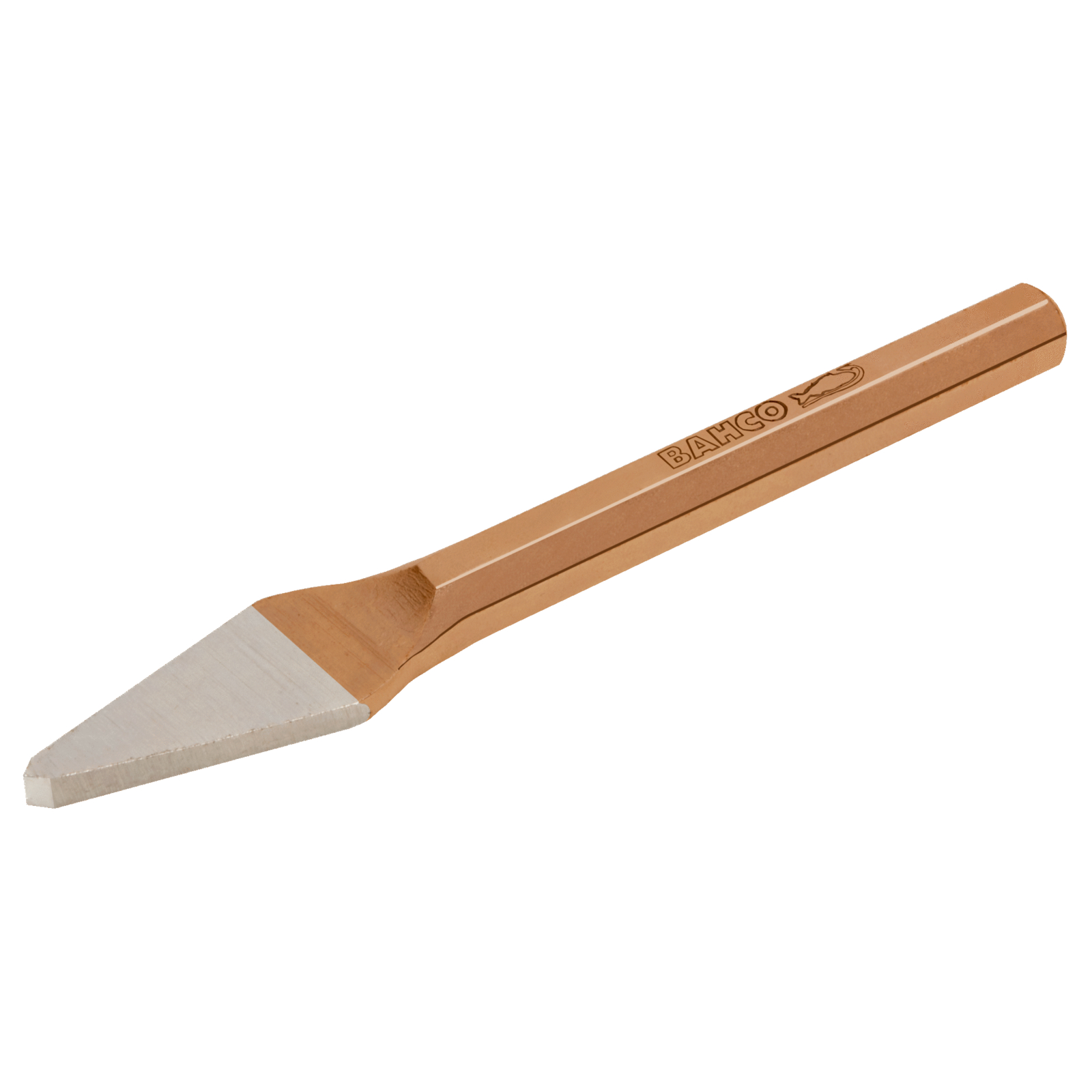 Burin bédane corps octogonal 125 mm finition cuivrée vernie BAHCO - 3749-125