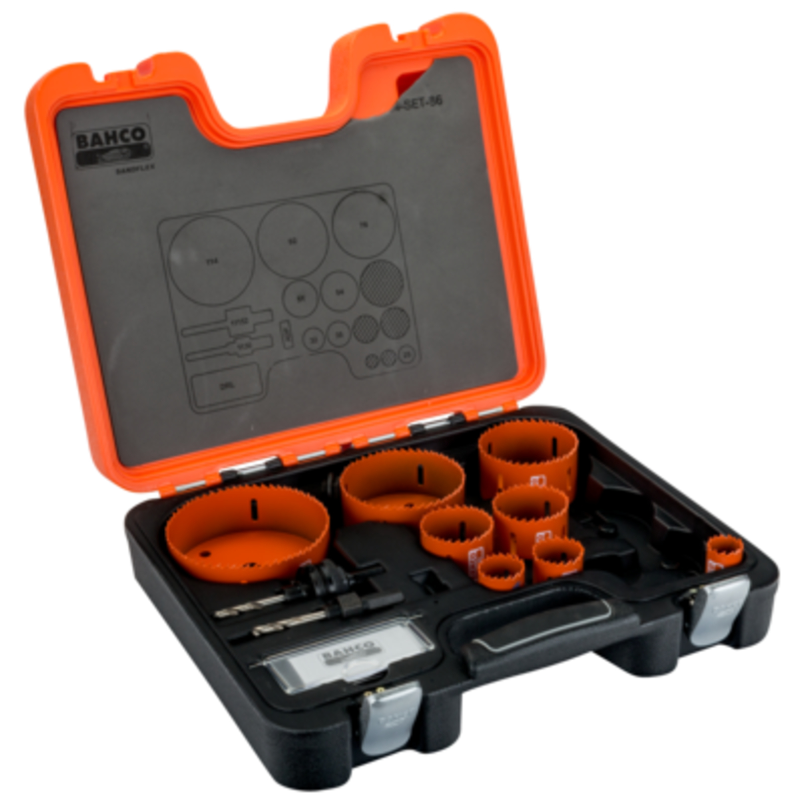 Coffret scies trépans bimétal Sandflex 25-114 mm 12 pcs BAHCO - 3834-SET-86
