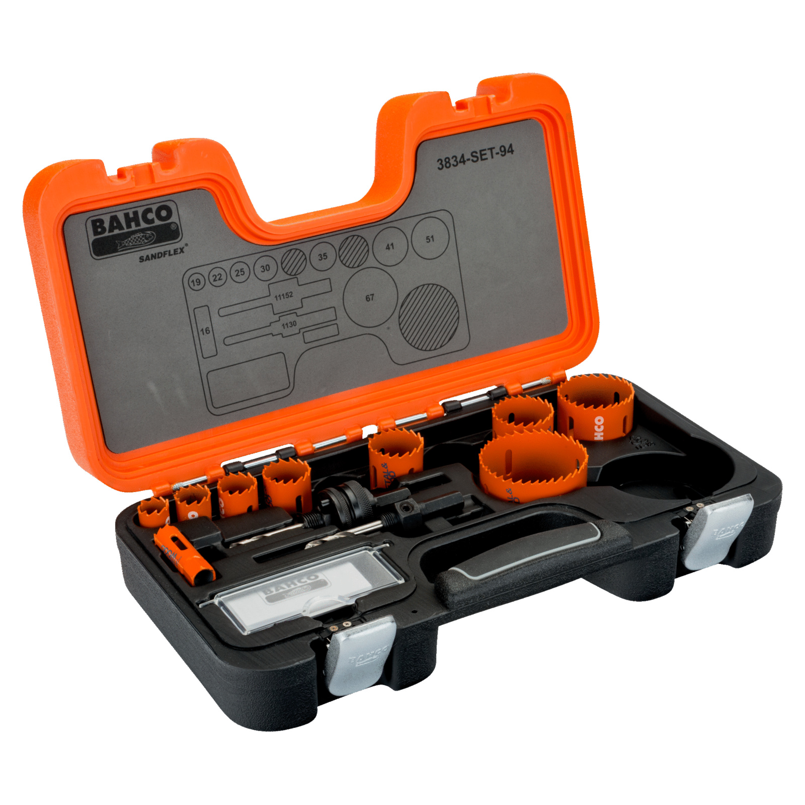 Jeu de scies trépans bimétal Sandflex 16-67 mm 11 pièces BAHCO - 3834-SET-94