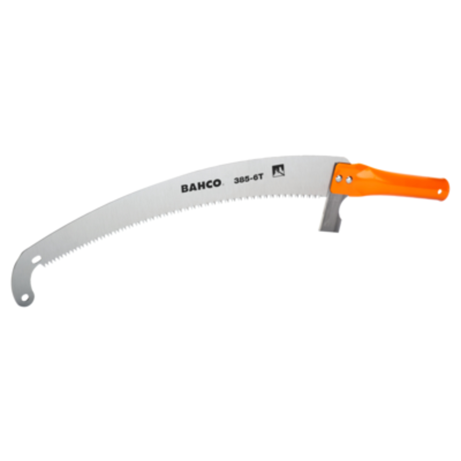 Scie arboricole réaffûtable 360 mm 6 dents au pouce manche acier avec crochet BAHCO - 386-6T