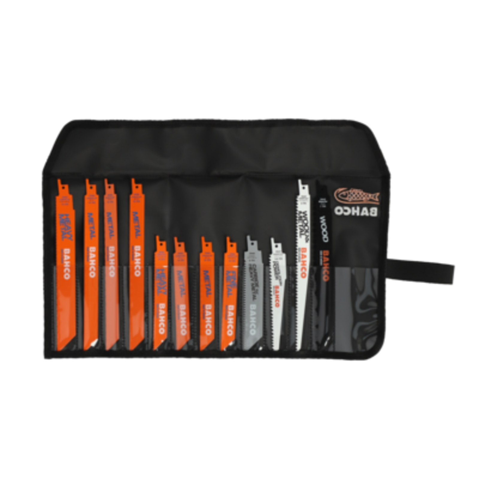 Jeu de lames scie sabre bimétal Sandflex 12 pcs métal avec pochette BAHCO - 3940-METAL-SET-12P