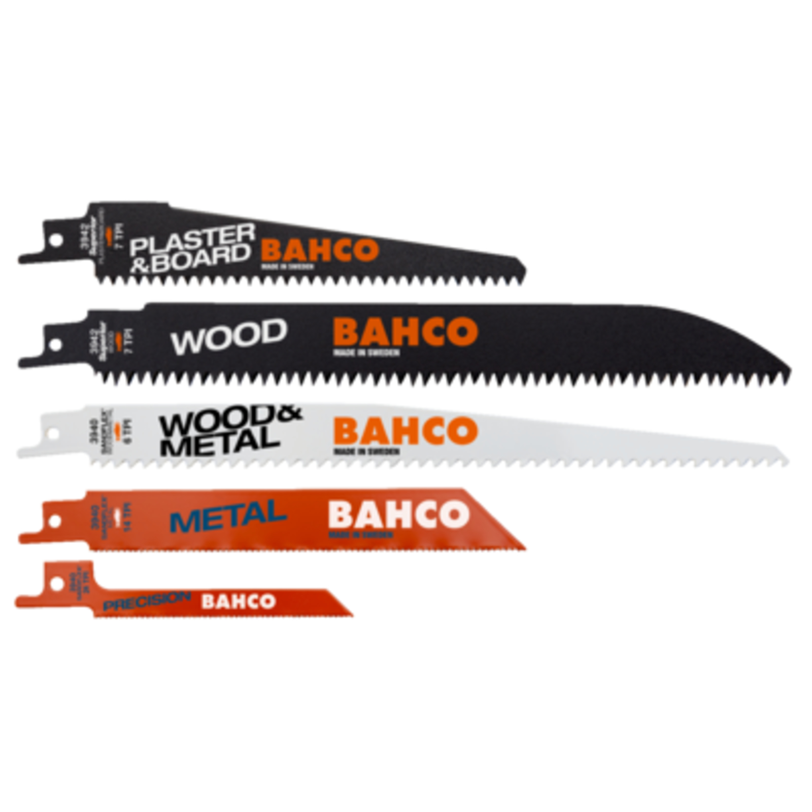 Jeu de lames scies sabres mixte plâtre bois métal 10 pcs BAHCO - 3940-MIX-SET-10P