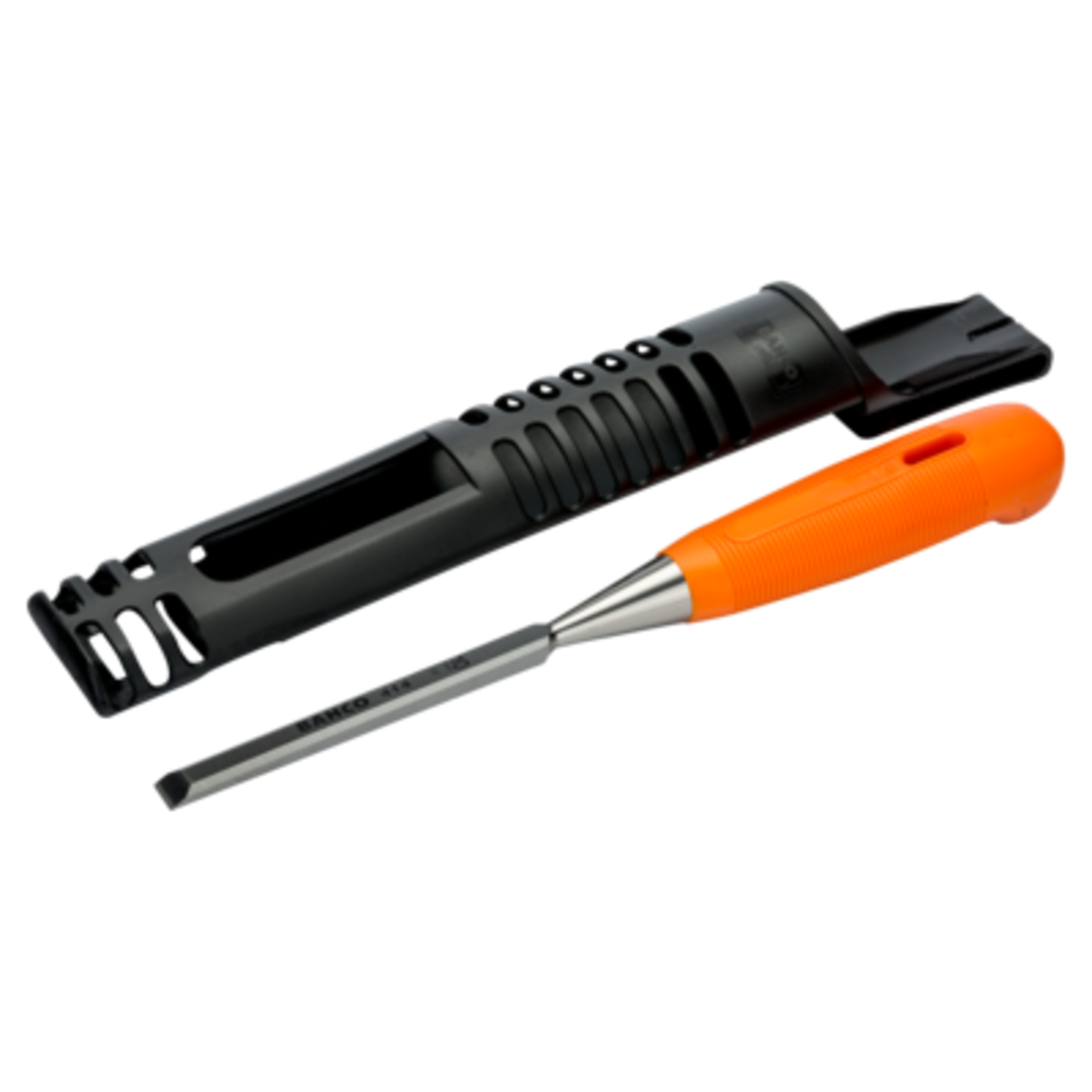 Burin bois 8 mm manche polypropylène orange avec étui BAHCO - 414-8