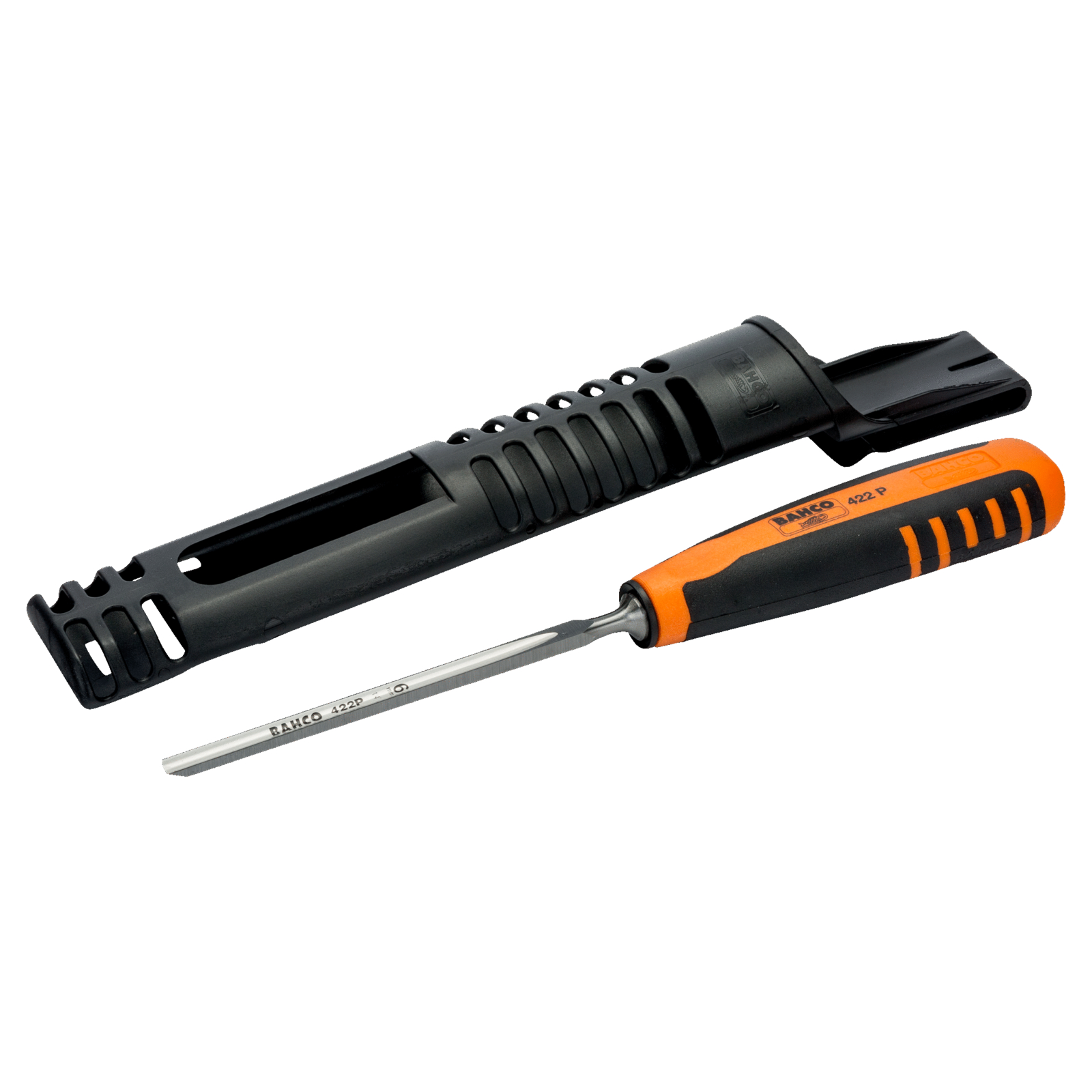 Gouge incurvée 20 mm manche bi-matière caoutchouc avec étui BAHCO - 422P-20