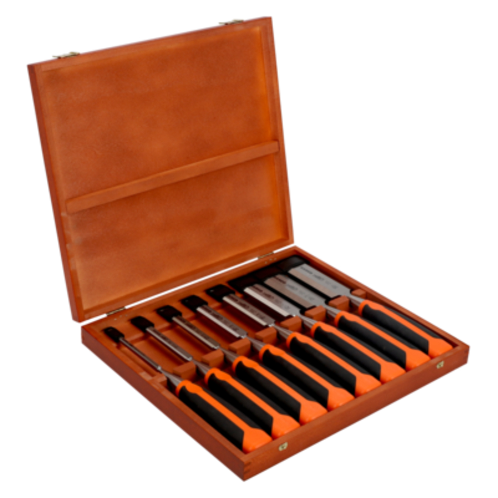 Jeu de burins bois 6 à 36 mm manche caoutchouc 8 pièces coffret bois BAHCO - 424P-S8-EUR