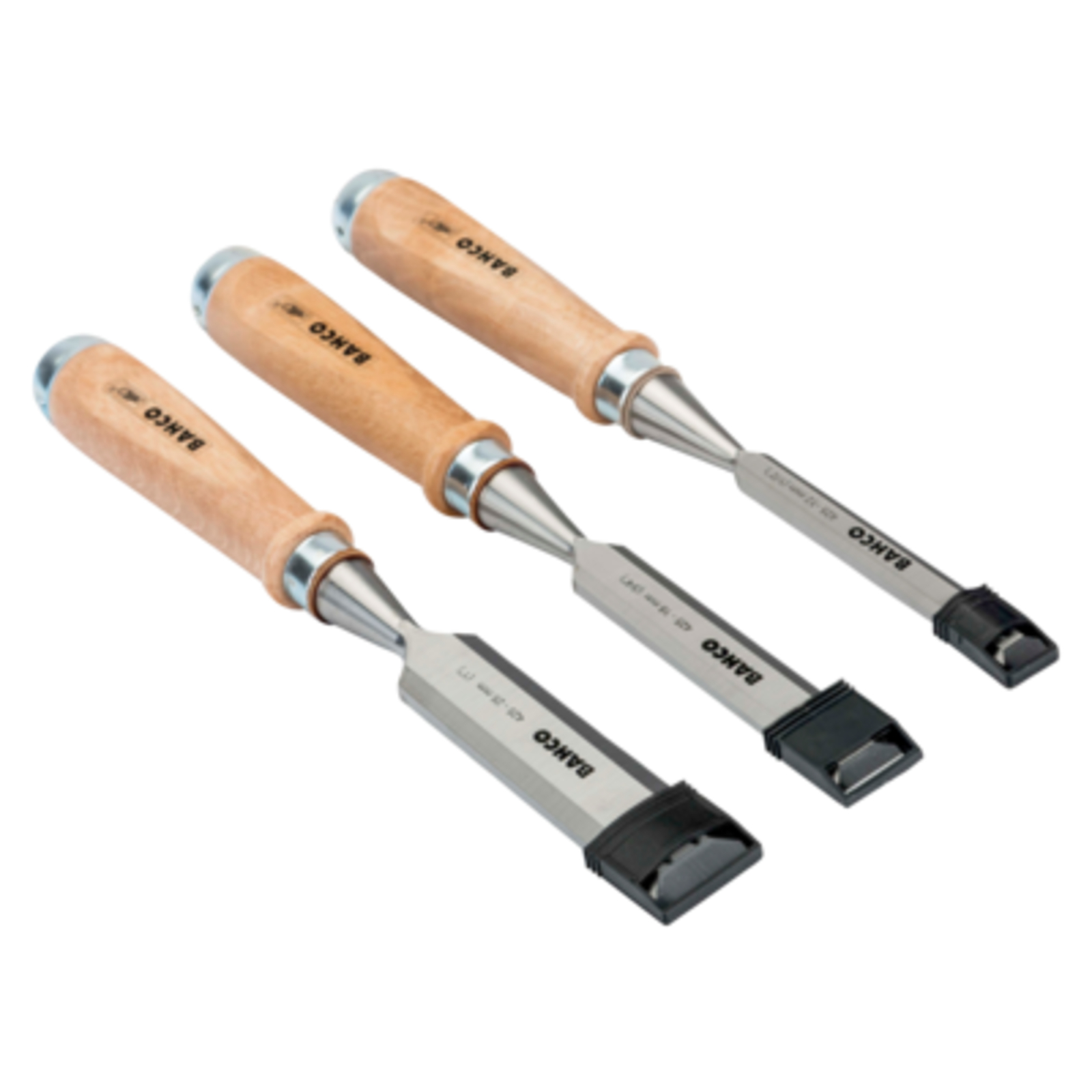 Jeu de burins bois 12 18 et 25 mm avec embouts protection BAHCO - 425-081