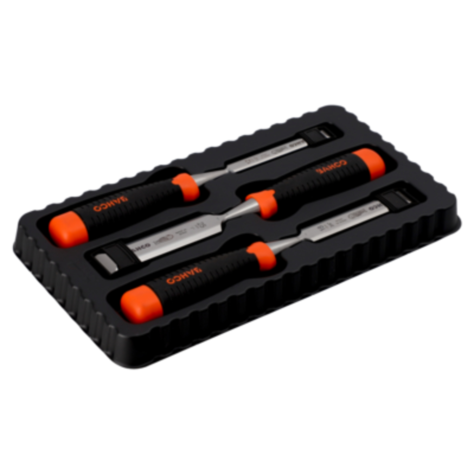 Jeu de ciseaux à bois anti-fissures ERGO 12-18-25 mm 3 pièces avec étui BAHCO - 434-S3-EUR