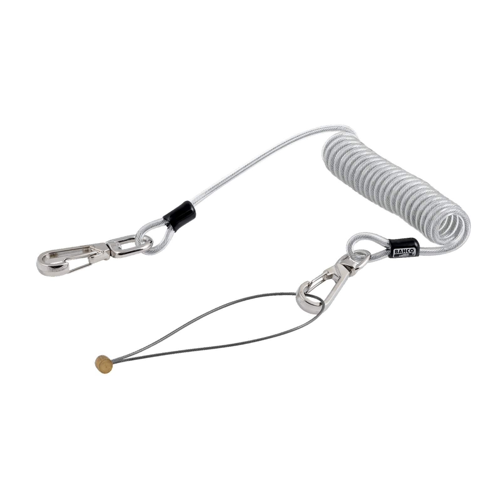 Longe spirale fil extensible 1,5 mm avec ressort métal 1,6 mm pour travail en hauteur BAHCO - 439000001