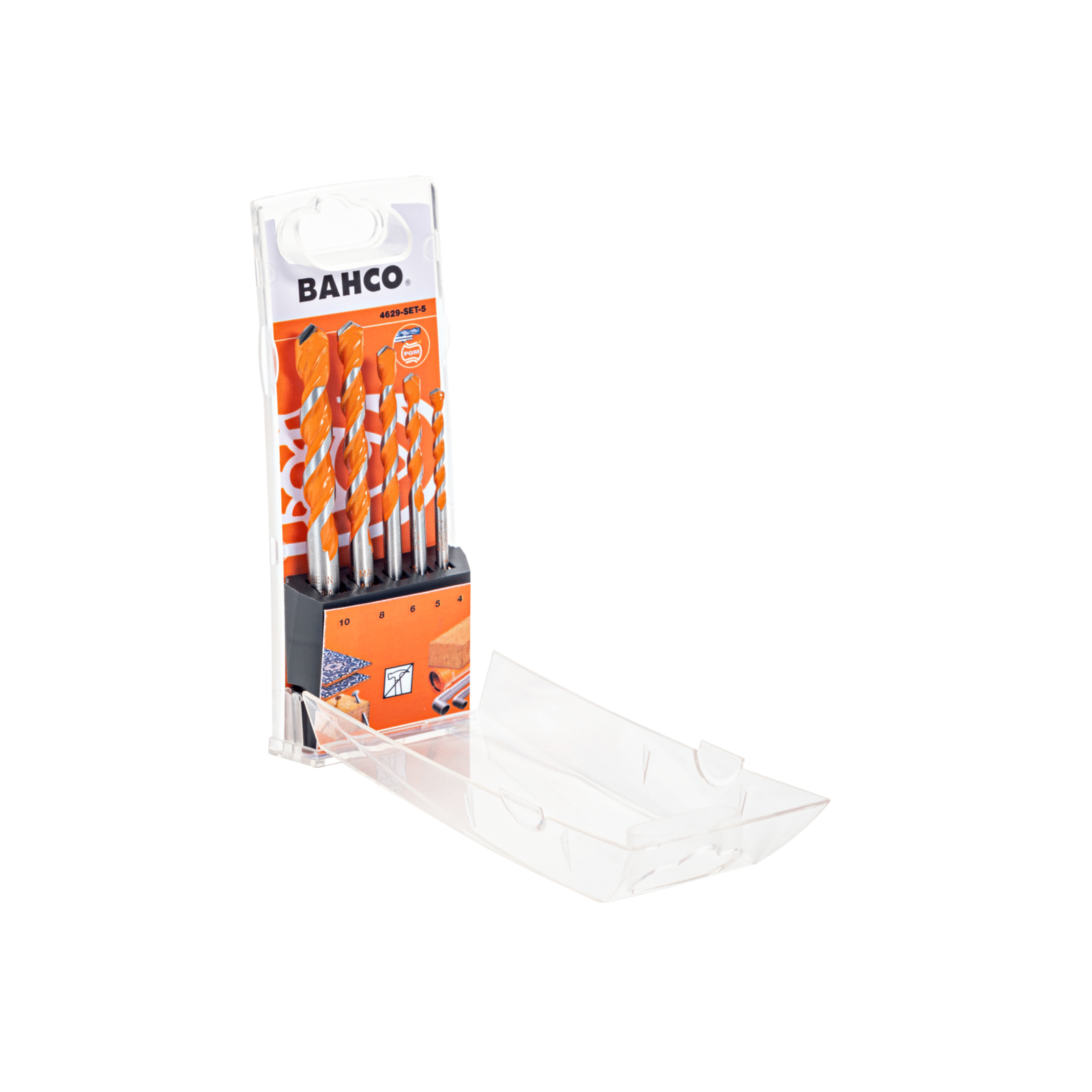 Jeu de forets multi usages pointe carbure 4-10 mm 5 pcs BAHCO - 4629-SET-5