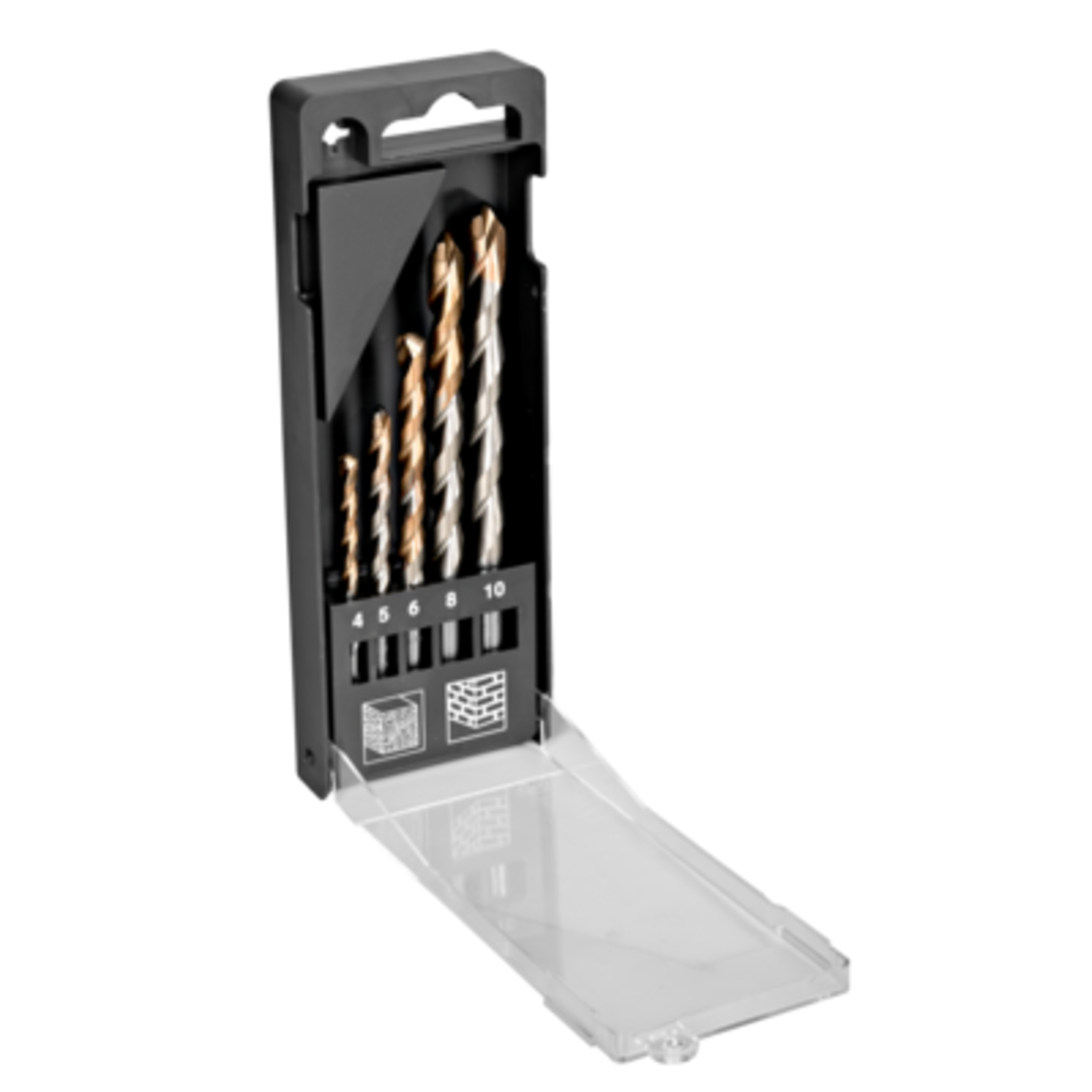 Jeu de forets béton 4-10 mm pointe carbure 5 pcs BAHCO - 4641-PB