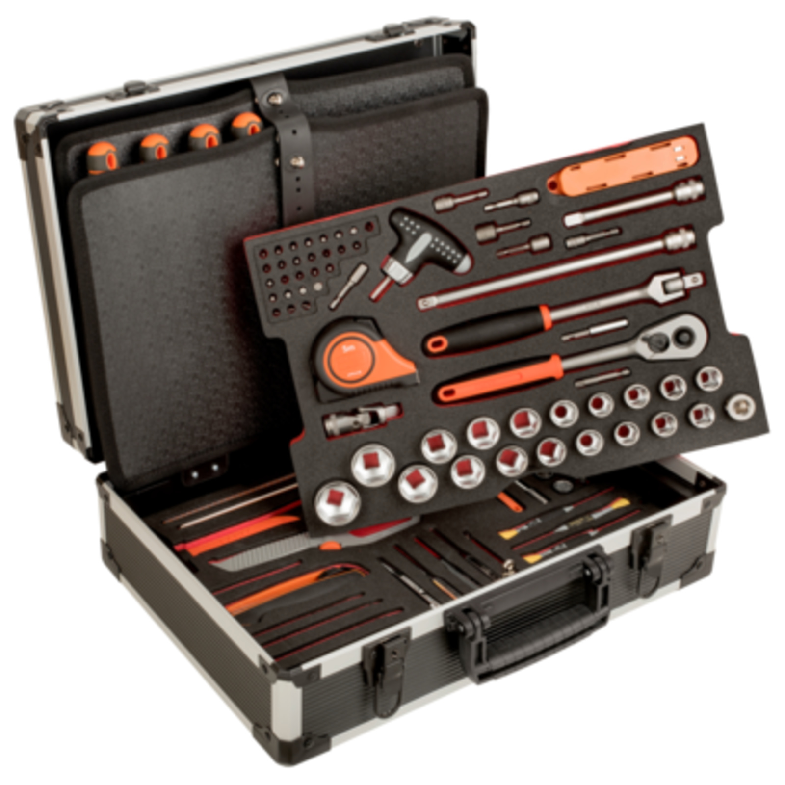 Caisse à outils aluminium 145 pièces avec serrures et palettes d’outils BAHCO - 4750ALC01FF1