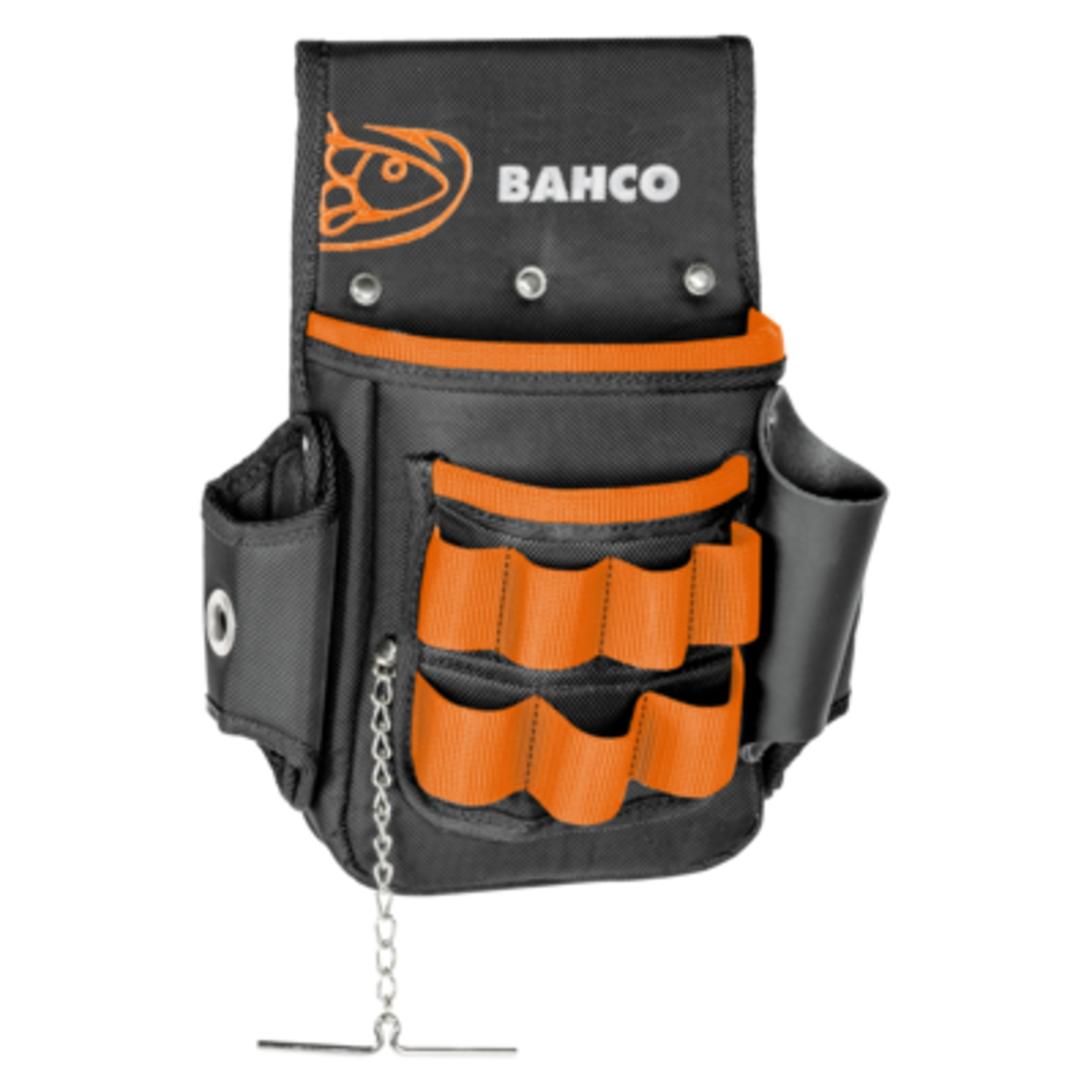 Porte-outils électricien polyester 260 x 120 x 345 mm avec poche et crochet BAHCO - 4750-EP-1