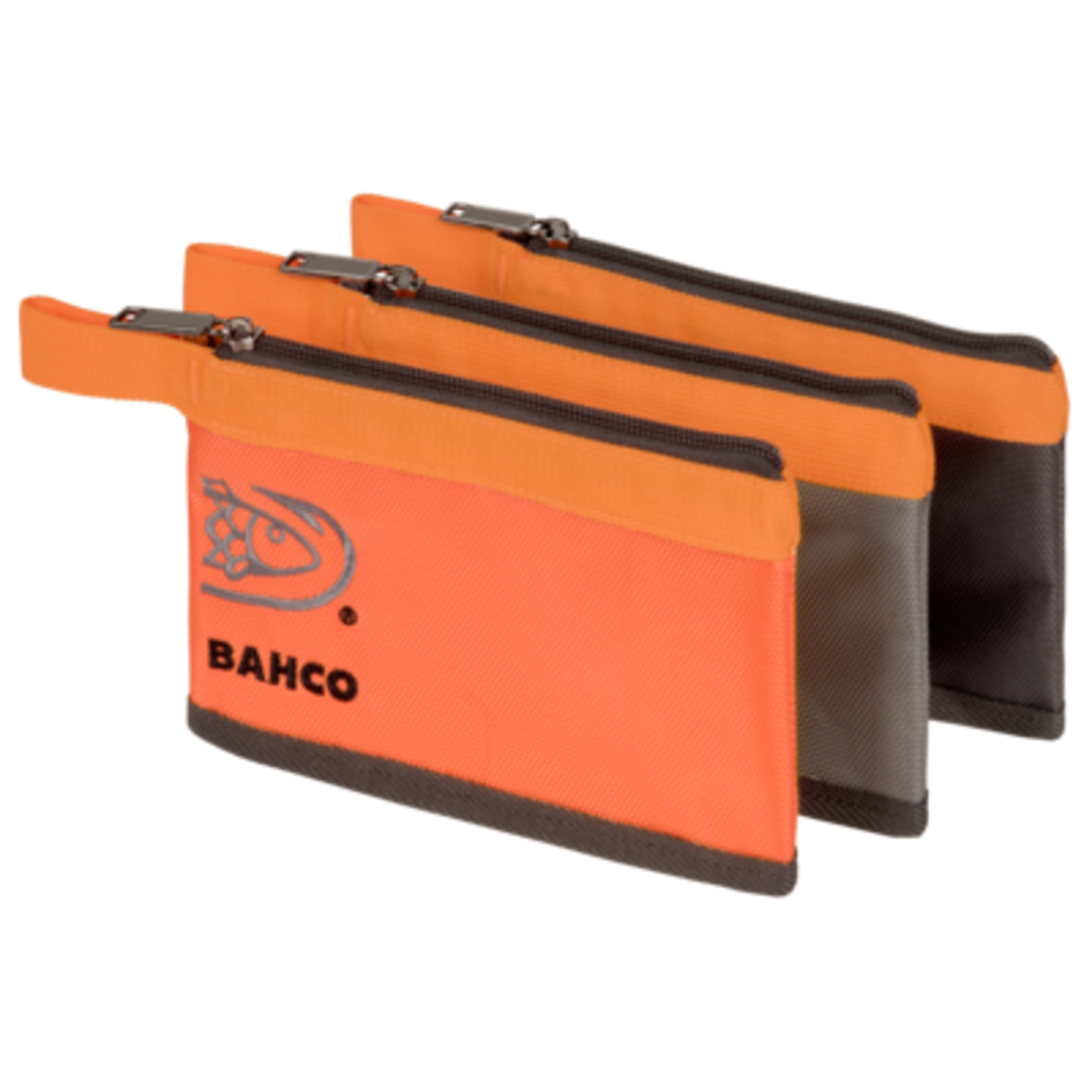Pack 3 pochettes rangement 90 mm polyester 1680 deniers avec fermeture éclair et hanse BAHCO - 4750FB7-01