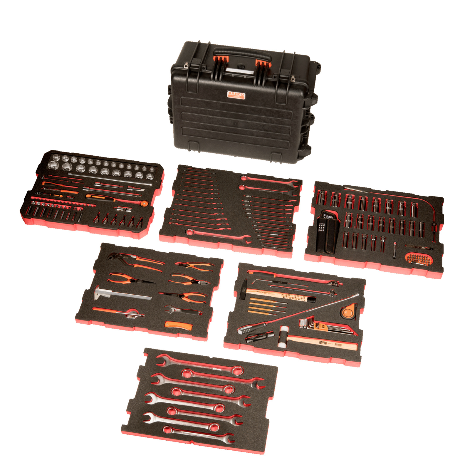Jeu d'outils MRO 195 pièces mallette rigide à roulettes usage intensif BAHCO - 4750RCHDW02FF1