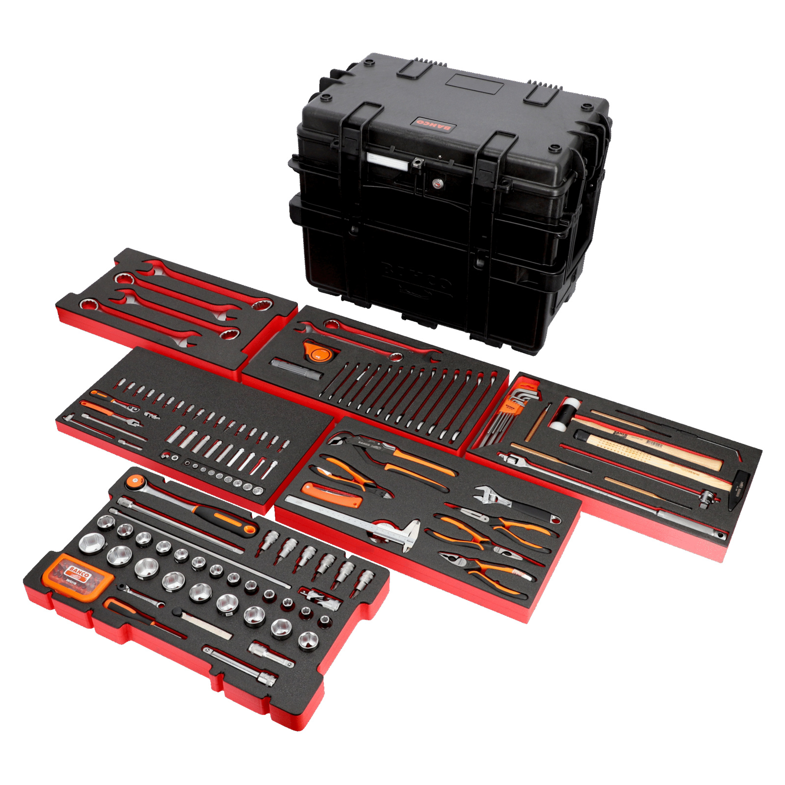 Kit d’outils maintenance générale 162 pcs mallette rigide 4 roulettes usage intensif BAHCO - 4750RCWD4FF1