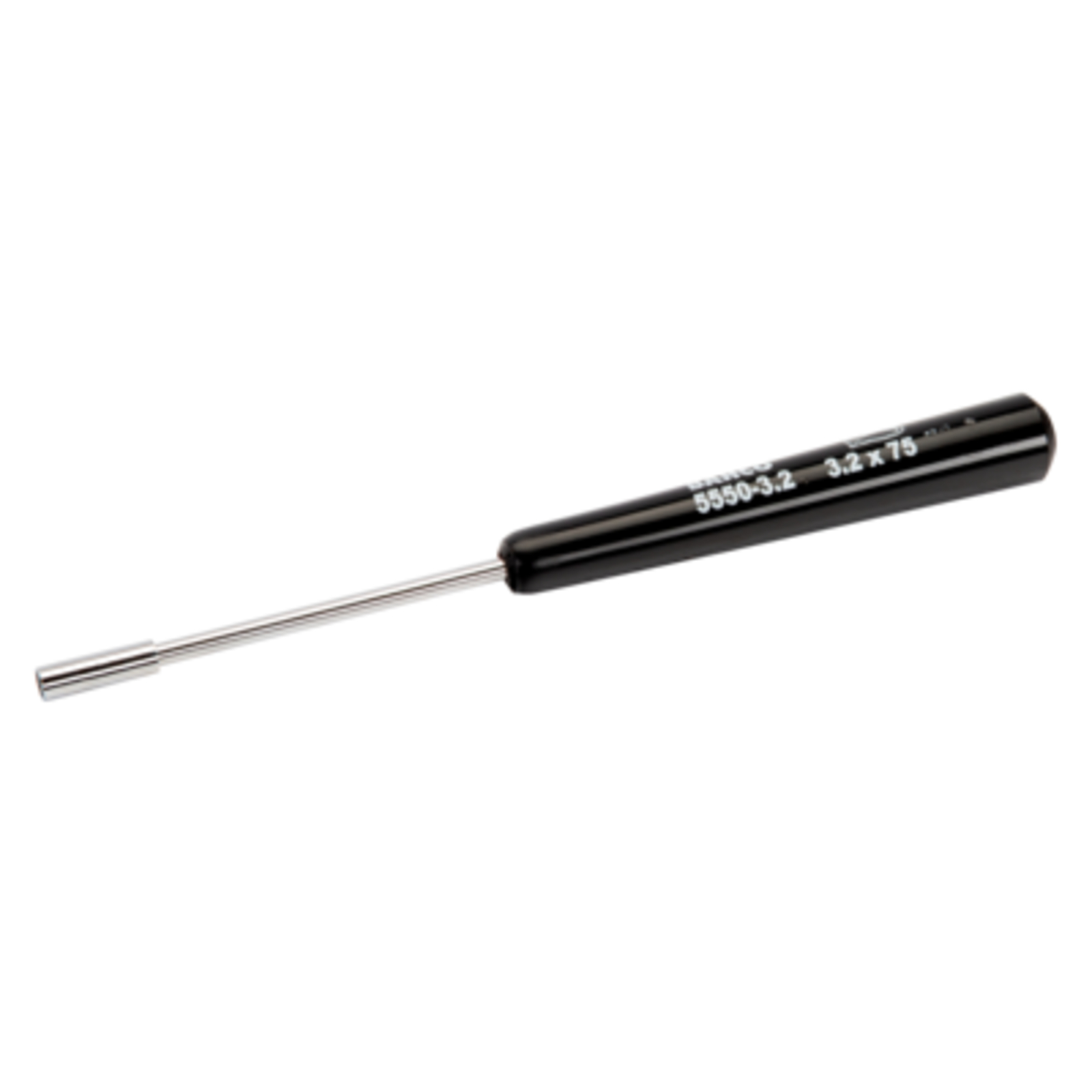 Tournevis d'ajustage lame 75 mm 3,2 mm avec manchon-guide BAHCO - 5550-3.2
