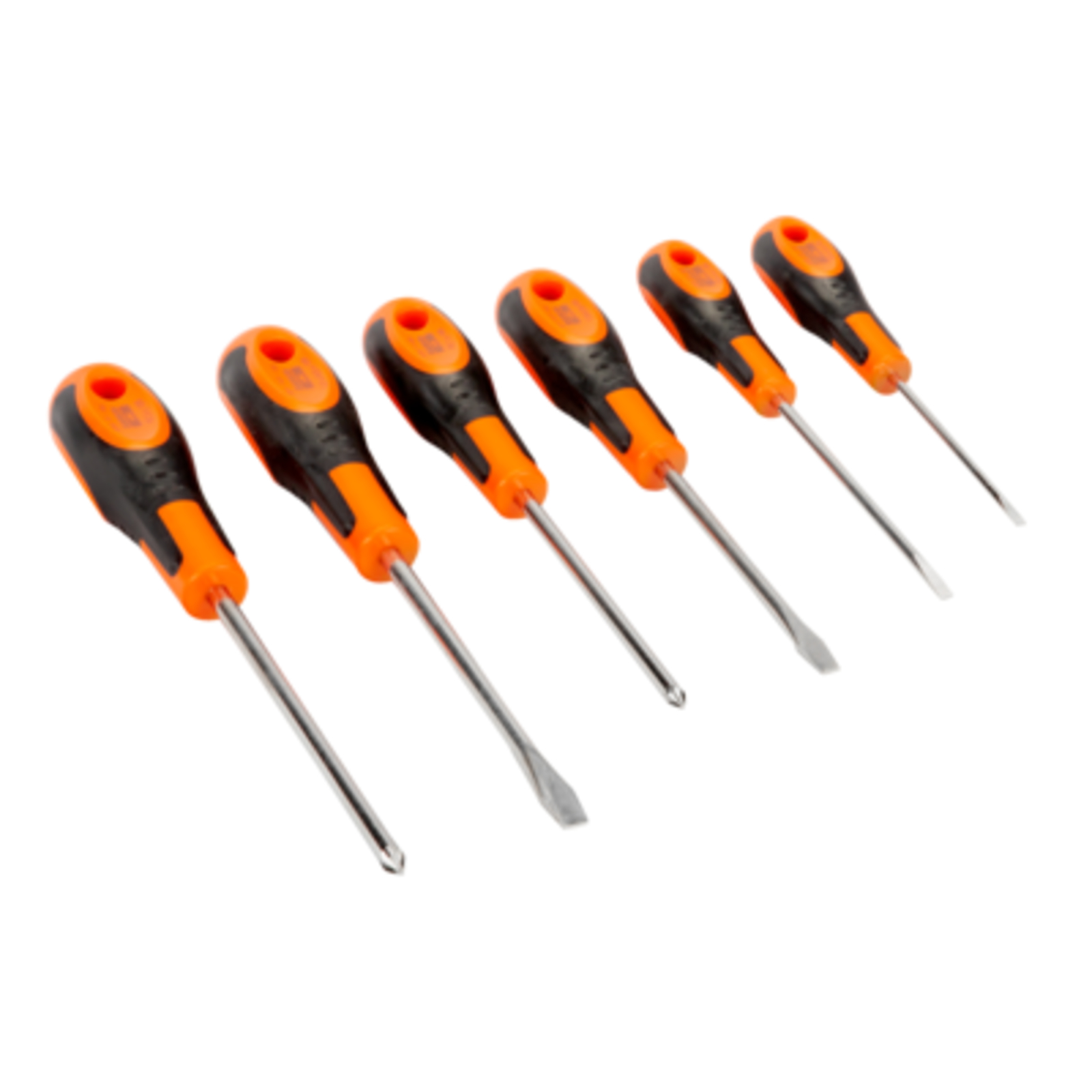 Jeu de tournevis fente/Pozidriv 6 pcs poignée bi-matière caoutchouc BAHCO - 610-6