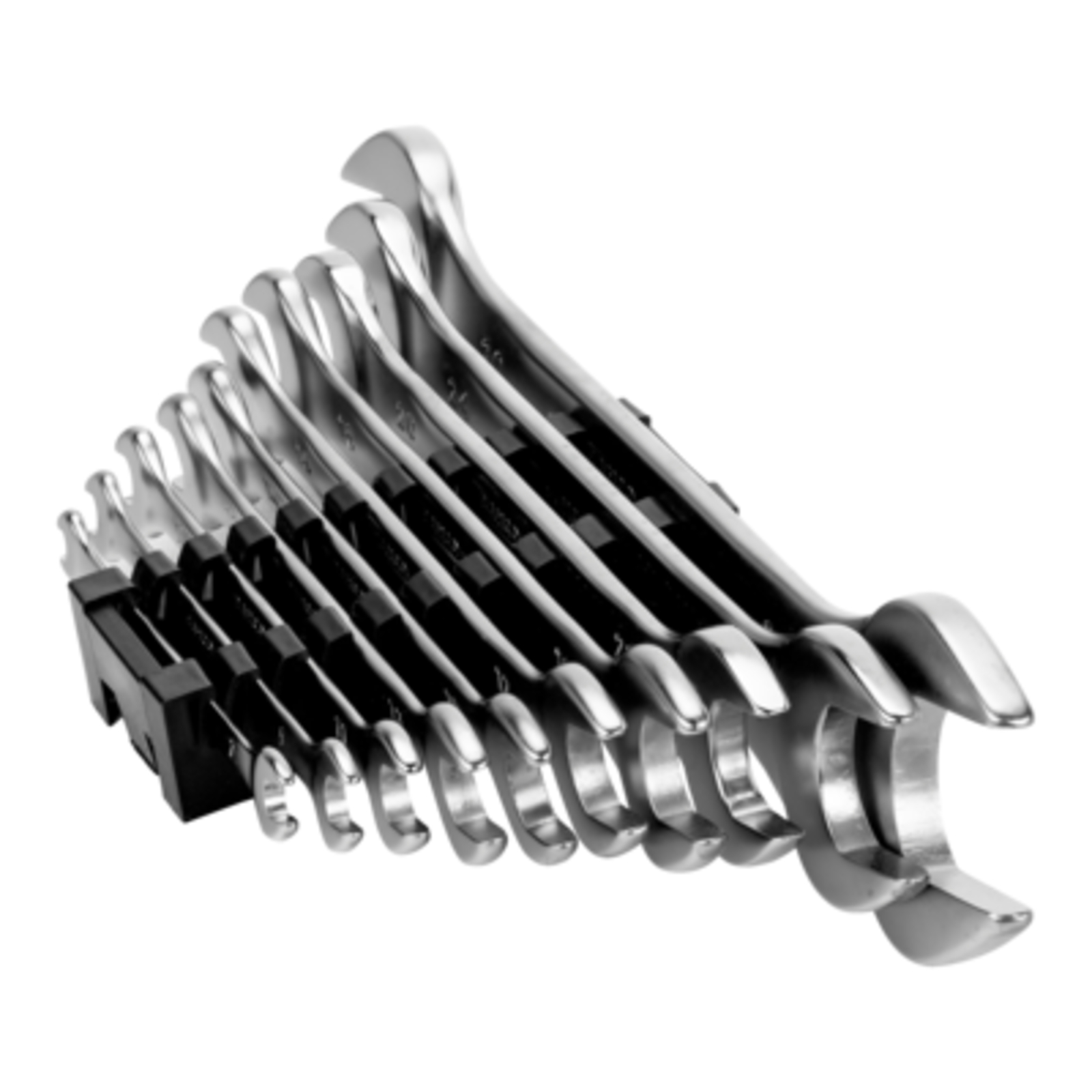 Jeu clés fourche doubles métriques 10 pcs avec clip plastique BAHCO - 6M/10C