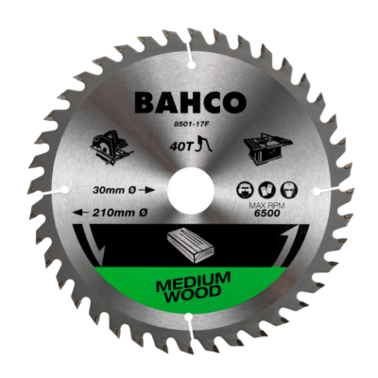 Lame scie circulaire bois 130 mm 16 dents carbure cémenté BAHCO - 8501-3